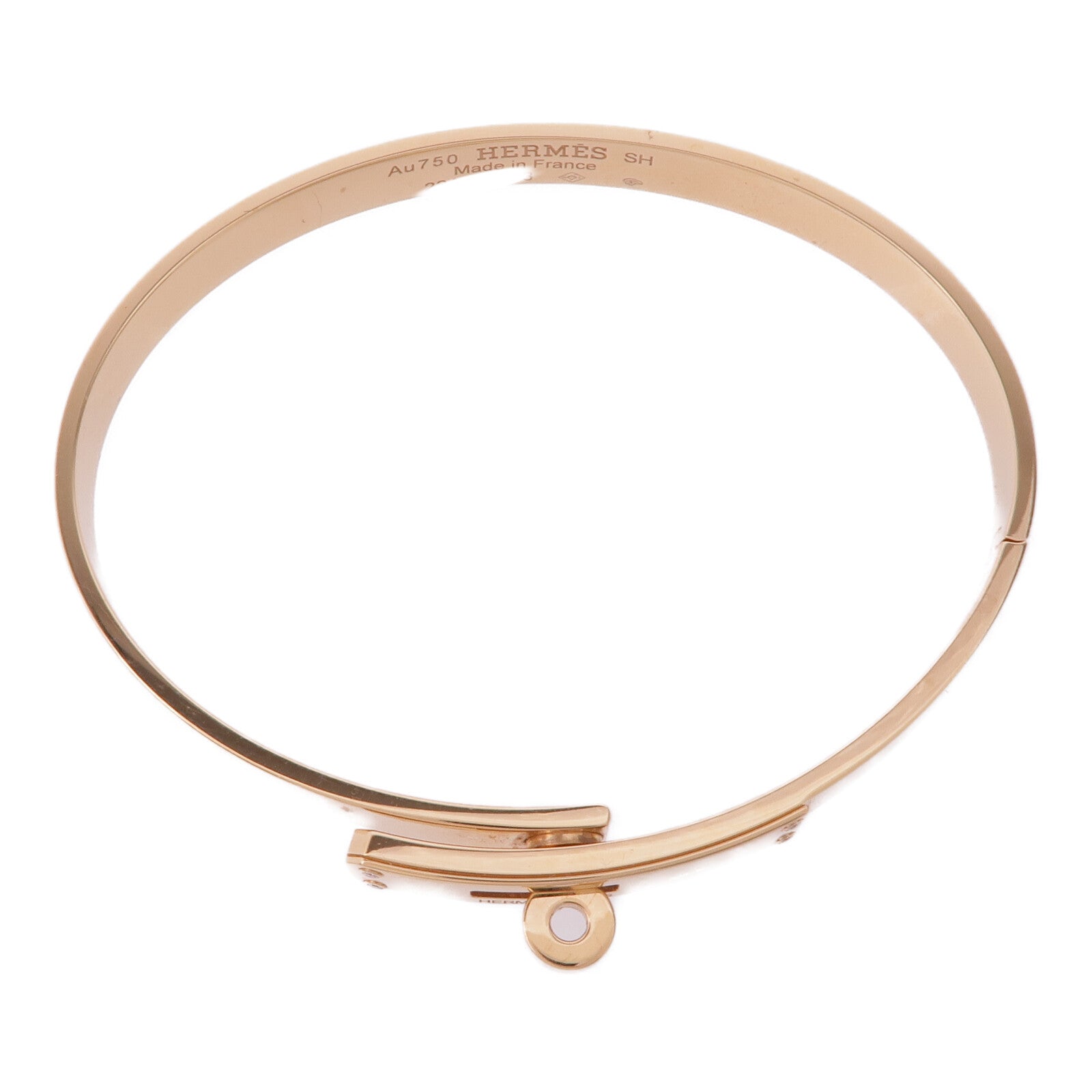 HERMES 18K玫瑰金Kelly Bracelet手鏈