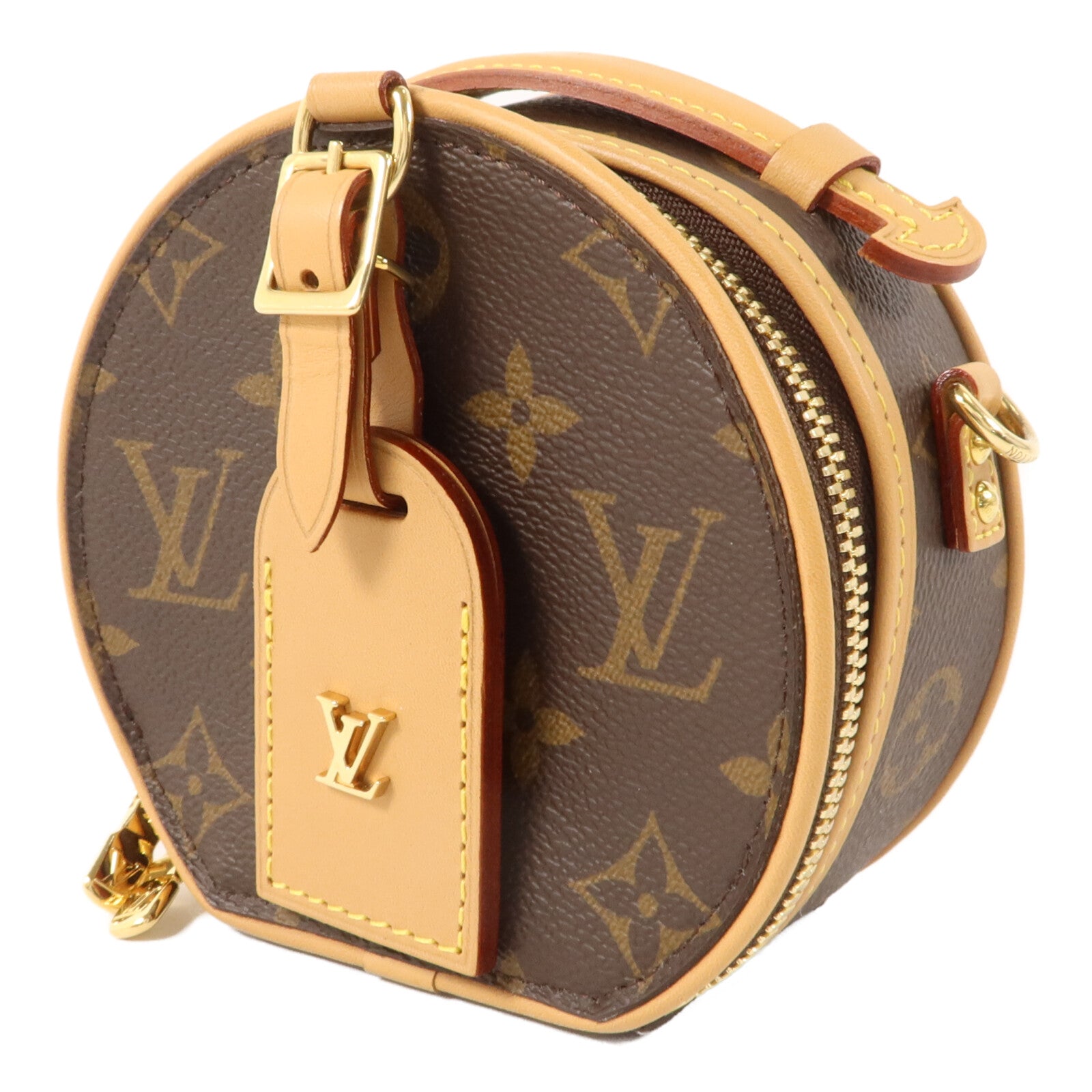 LOUIS VUITTON Monogram Mini Boite Chapeau金扣手挽肩背兩用袋
