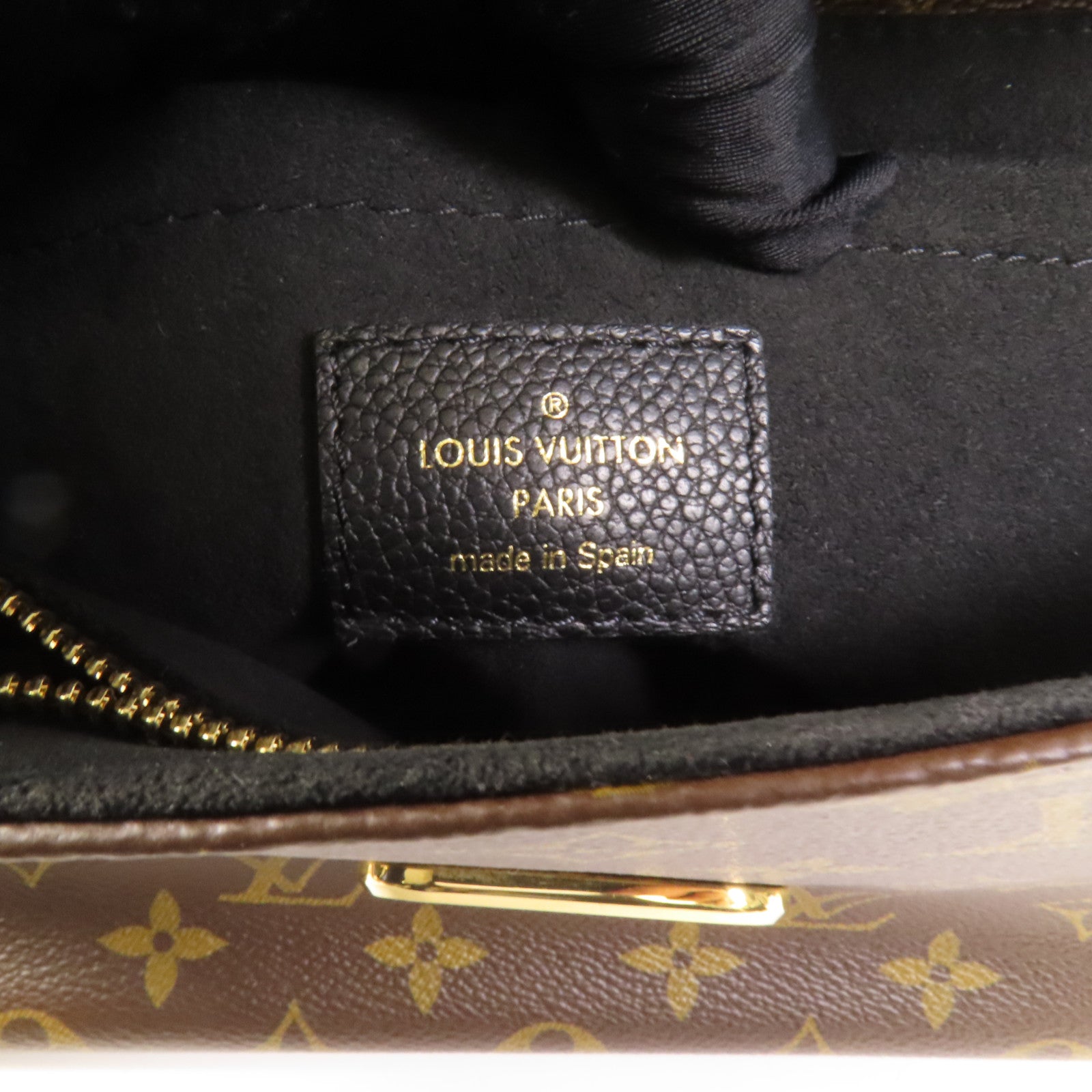 LOUIS VUITTON Monogram Saint Placide金扣肩背袋棕色/色