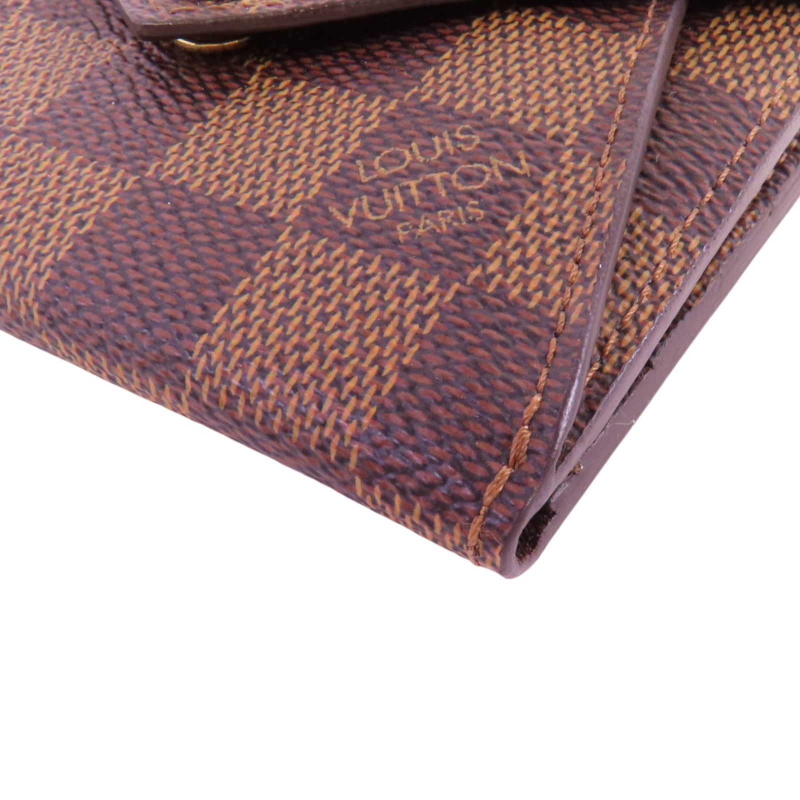 LOUIS VUITTON 【激減優惠】Damier Ebene Portofoille Origami金扣短錢包