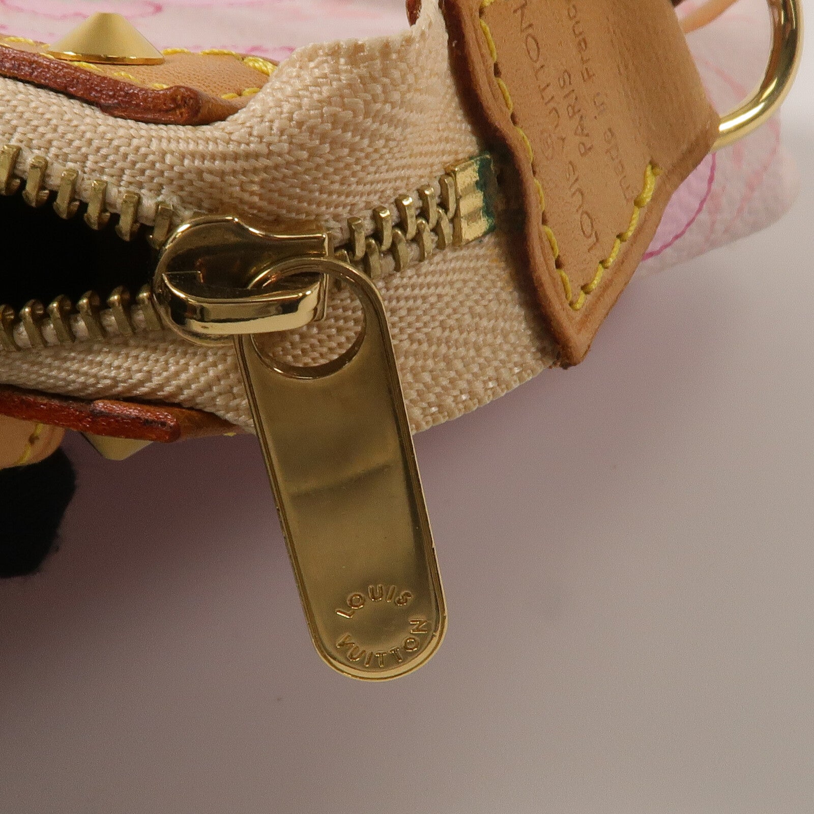 LOUIS VUITTON Monogram/Vachetta Cherry Blossom Pochette Accessoires
