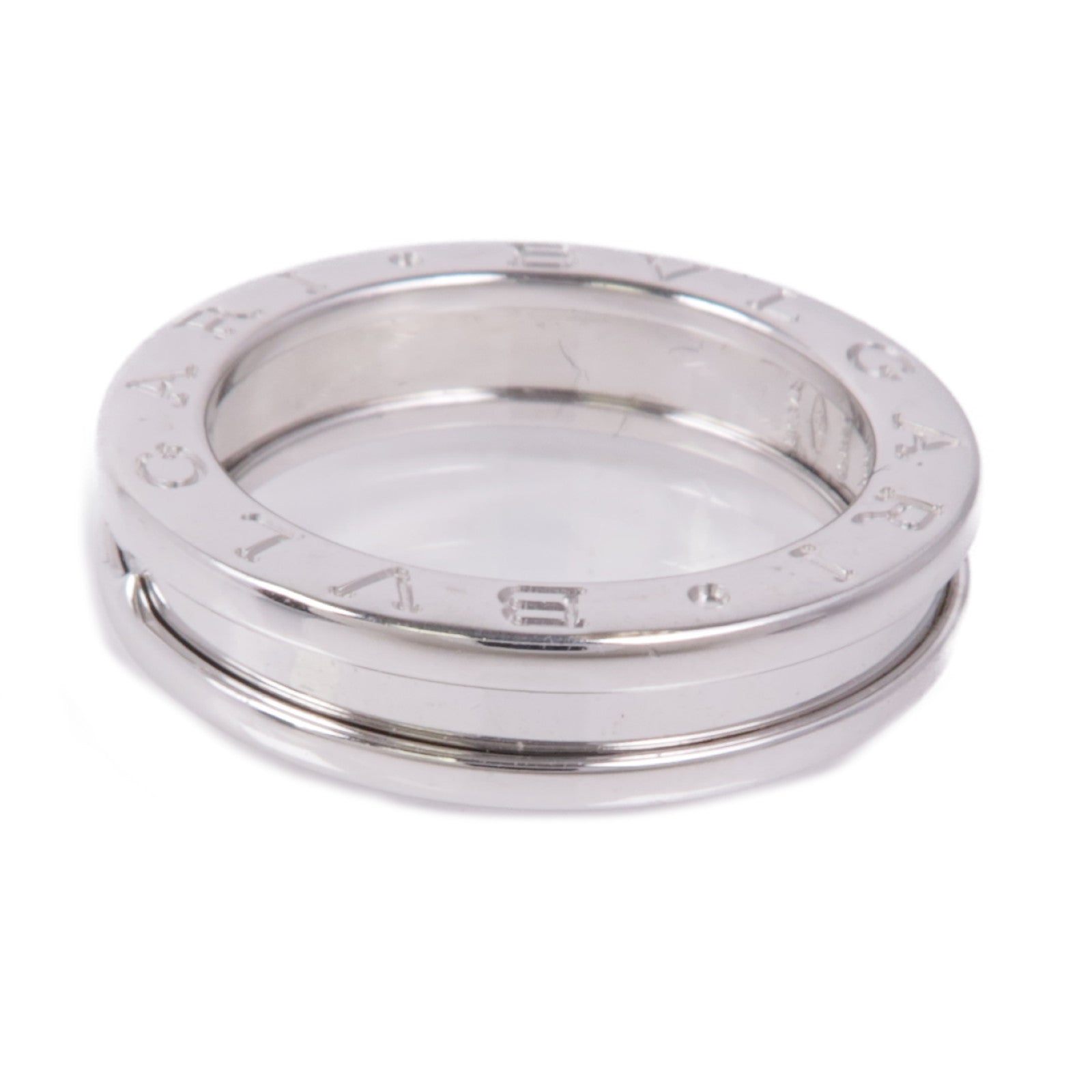 BVLGARI 18K白金B-zero 1 Band戒指Bvlgari#50/US#5.25