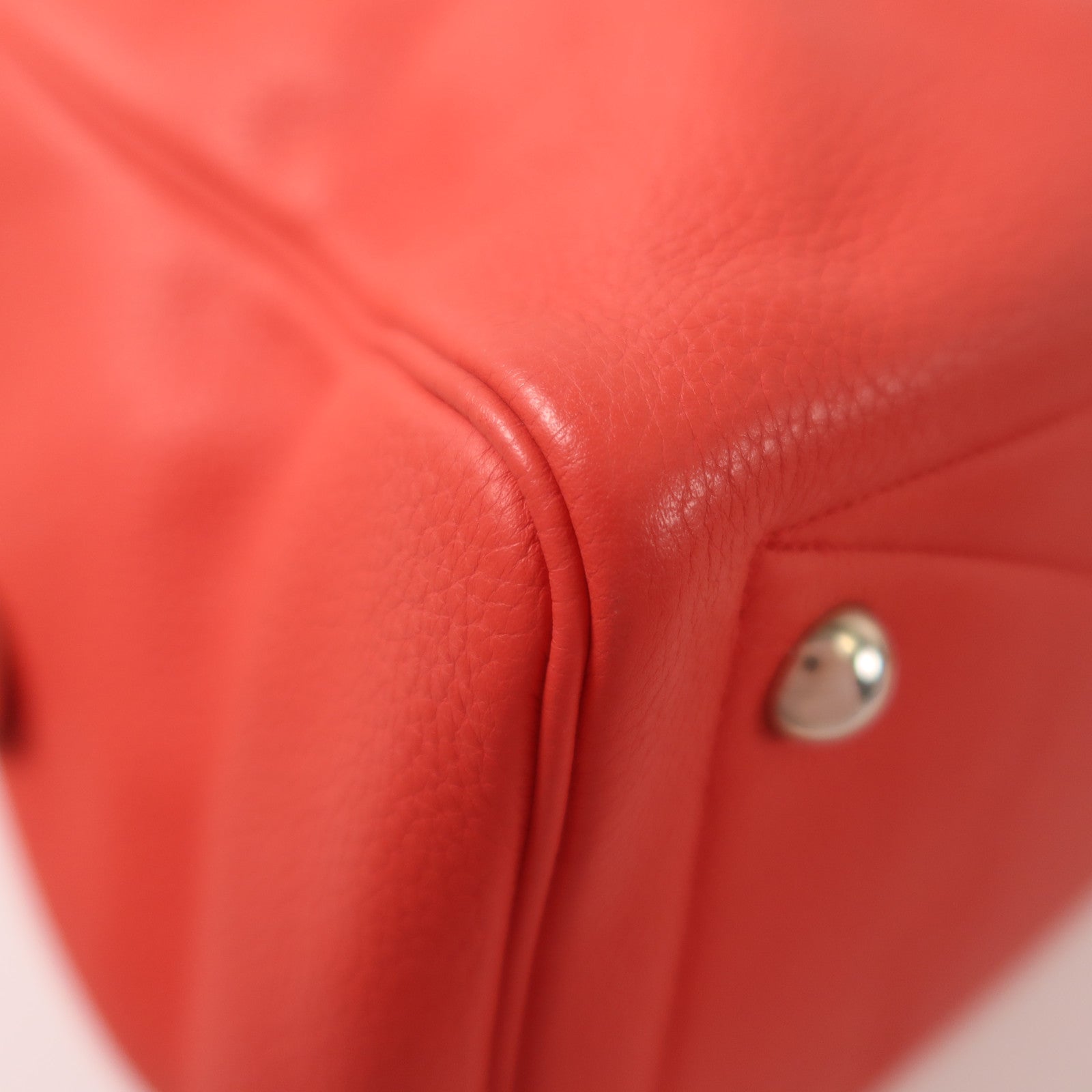 HERMES Clemence皮革Victoria 43銀扣手挽袋Rouge Casaque