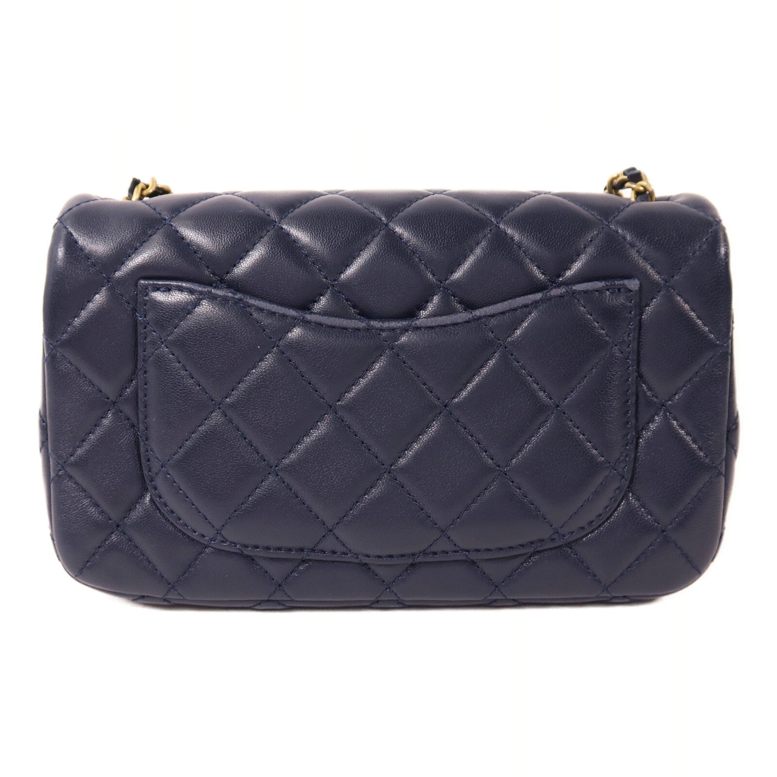 CHANEL 羊皮皮革Flap Bag With Pearl金扣鏈帶肩背袋