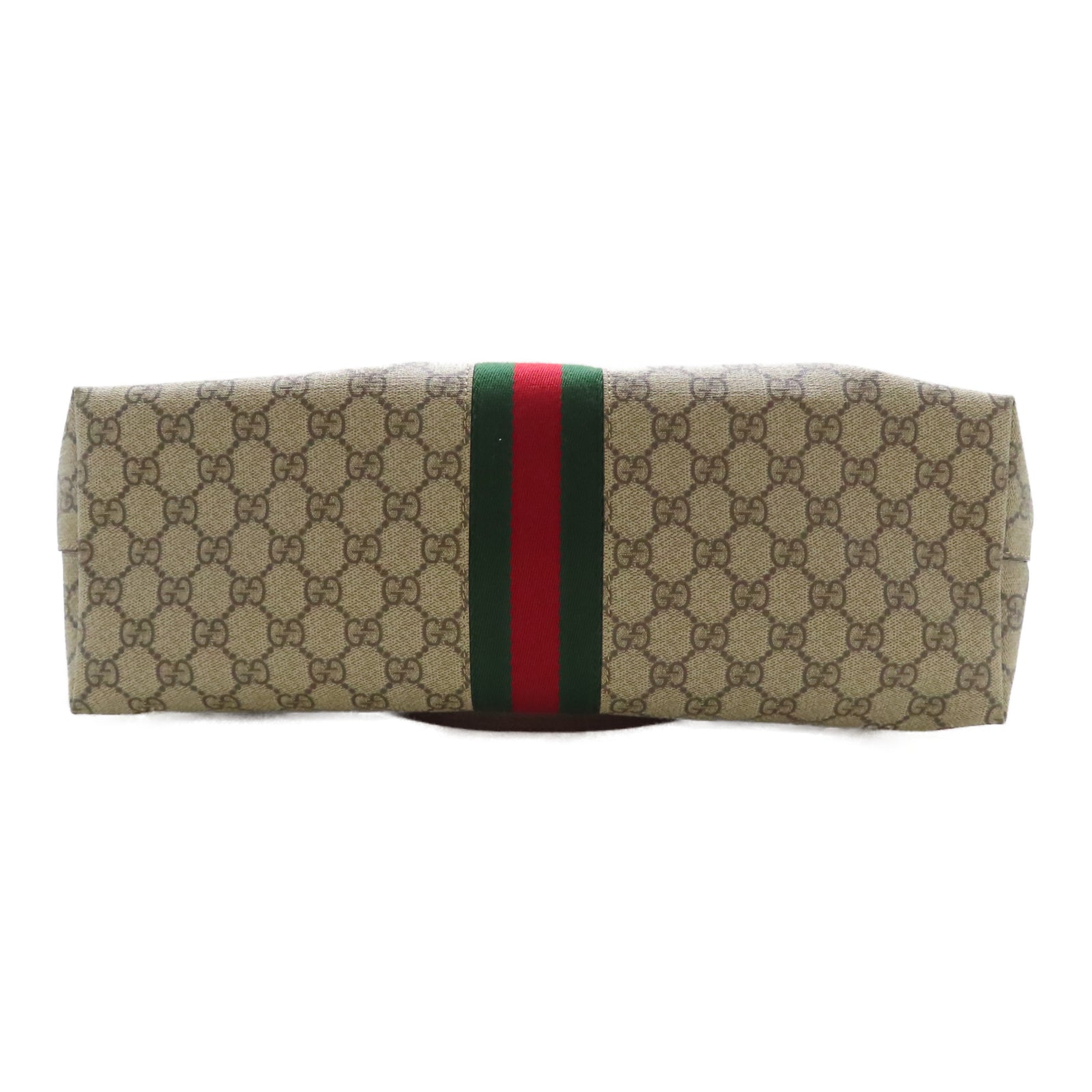 GUCCI 塗層帆布Ophidia金扣手挽袋啡色