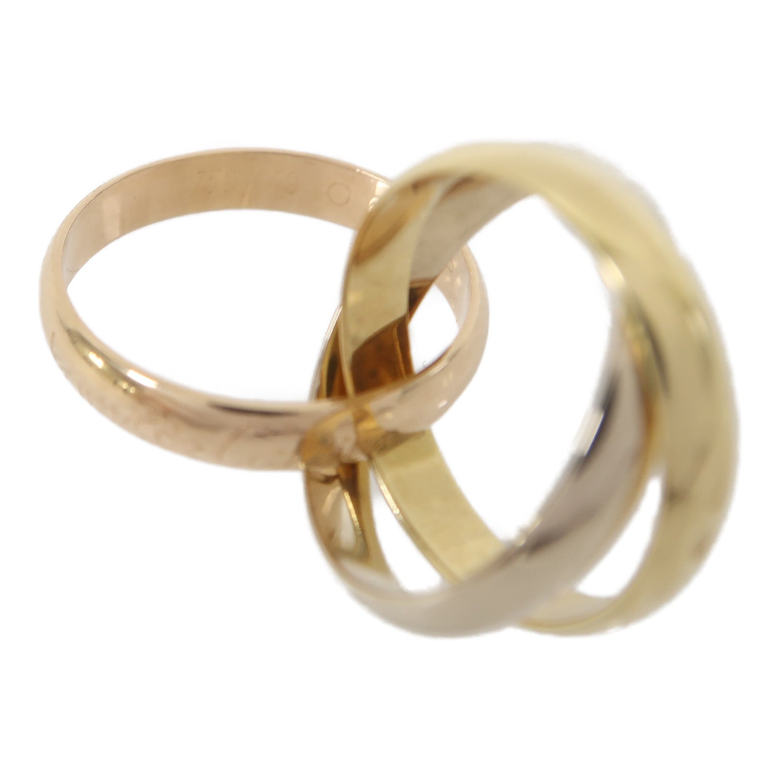 CARTIER 18K黃金/玫瑰金/白金Trinity Ring戒指Cartier#45/US#4