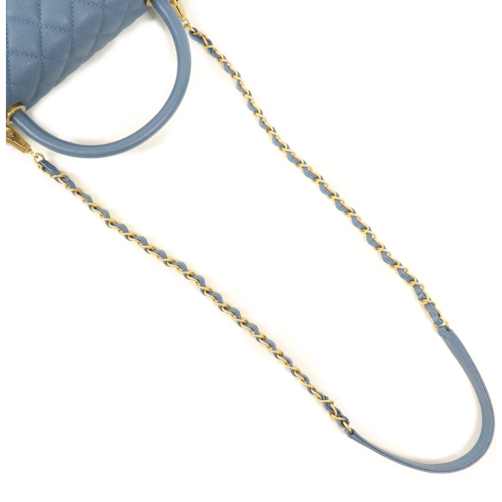 CHANEL 牛皮皮革Coco Handle金扣手挽肩背兩用袋