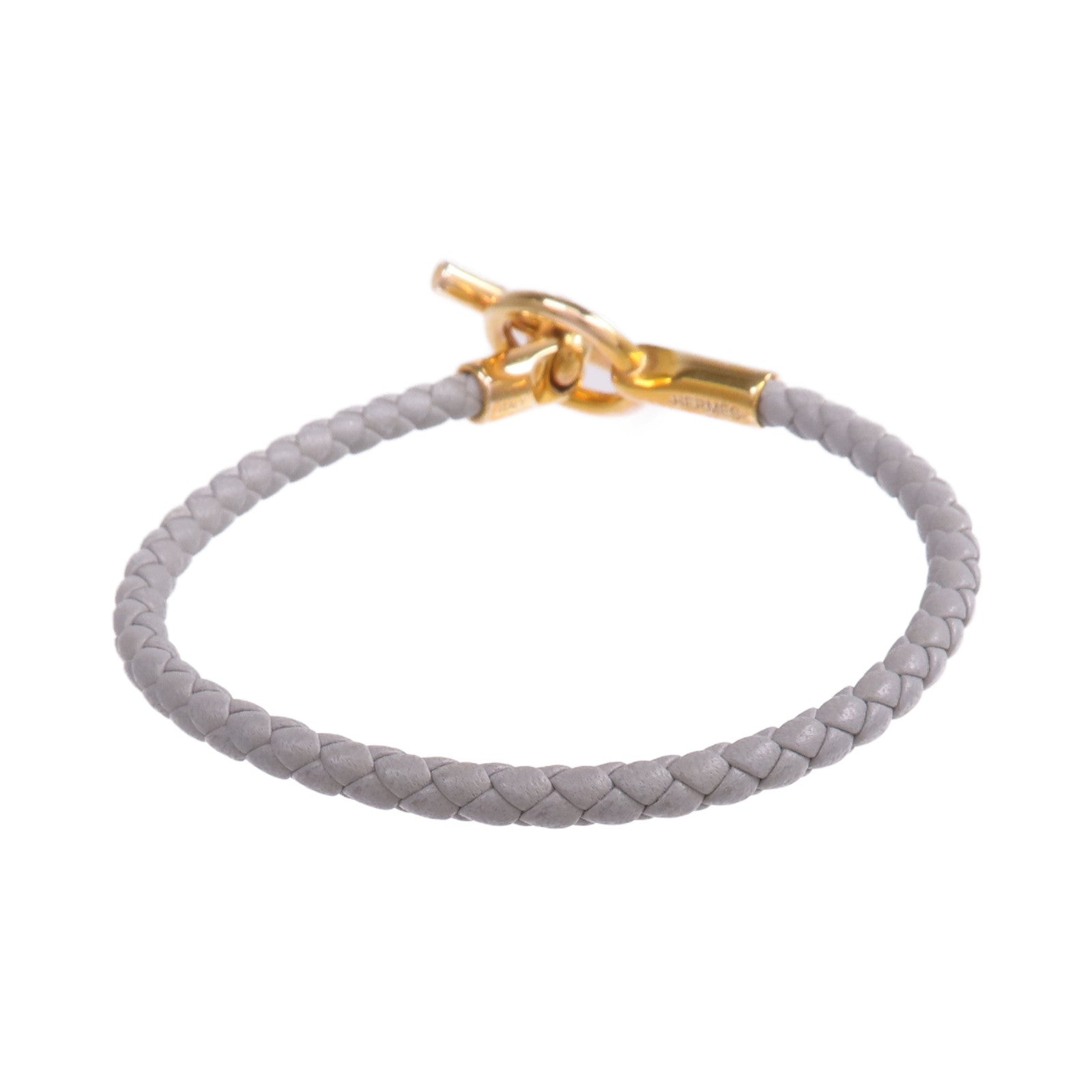 HERMES 【激減優惠】Swift皮革Glenan Bracelet金扣手帶Bleu Glacier