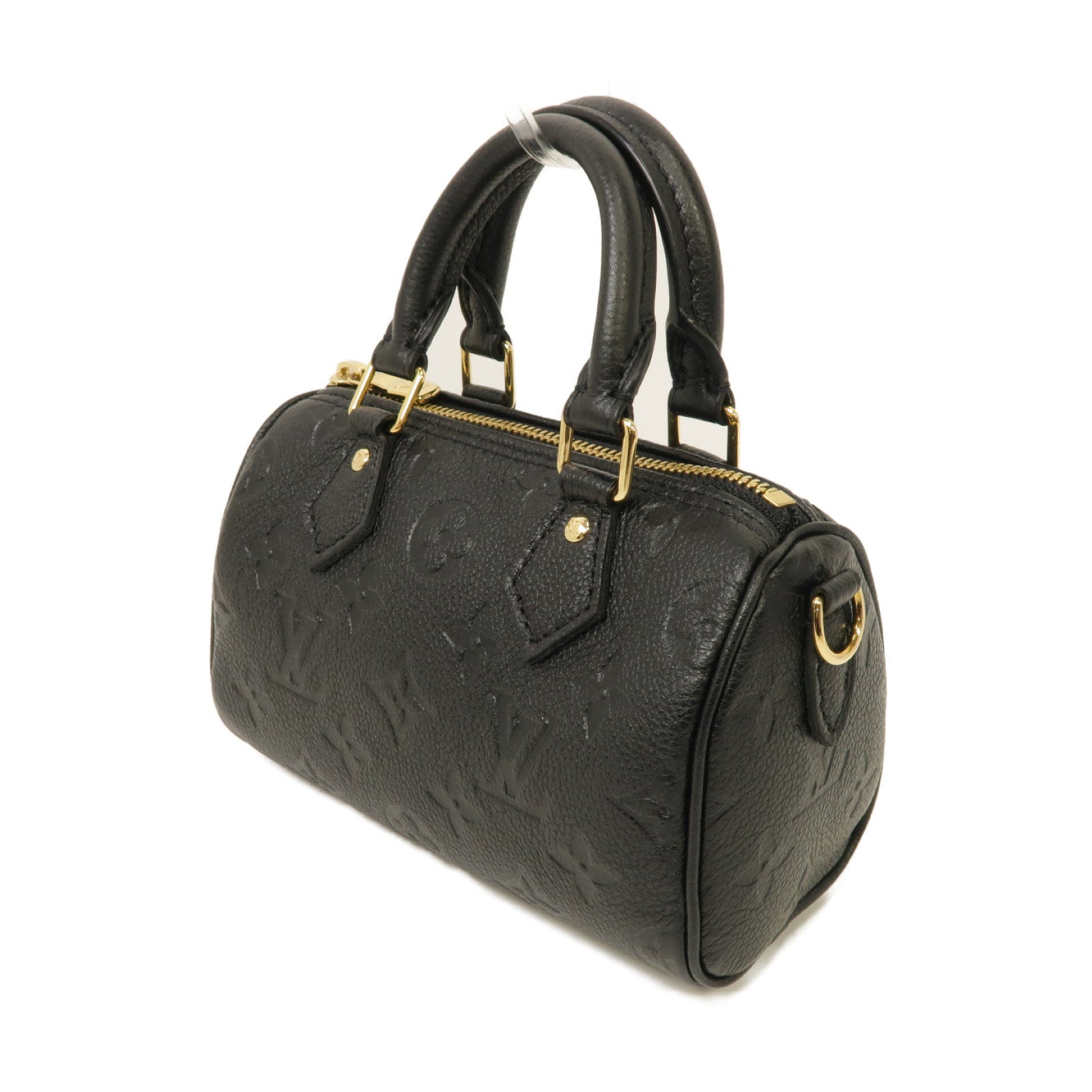 LOUIS VUITTON Monogram Empreinte Nono Speedy 2 Way Shoulder Bag金扣手挽肩背兩用袋黑色