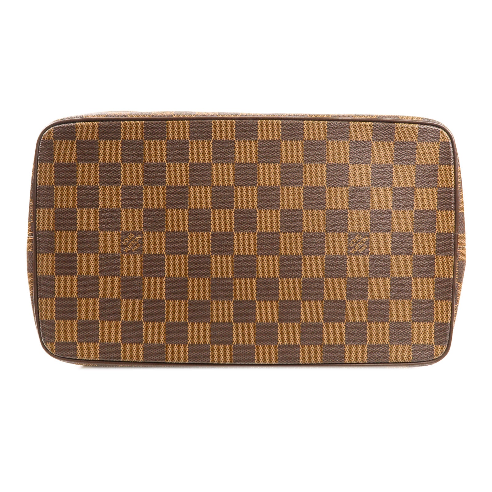 LOUIS VUITTON Damier Saleya MM金扣肩背袋棕色