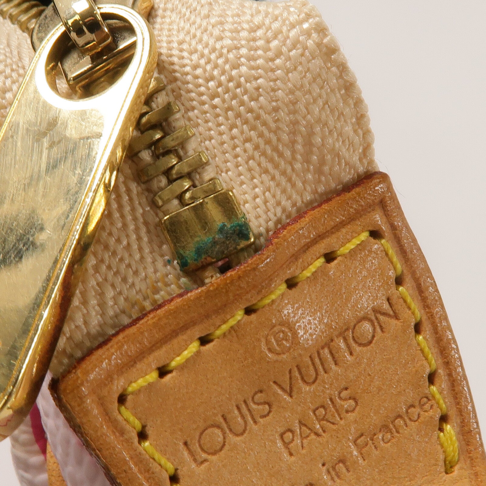 LOUIS VUITTON Monogram/Vachetta Cherry Blossom Pochette Accessoires