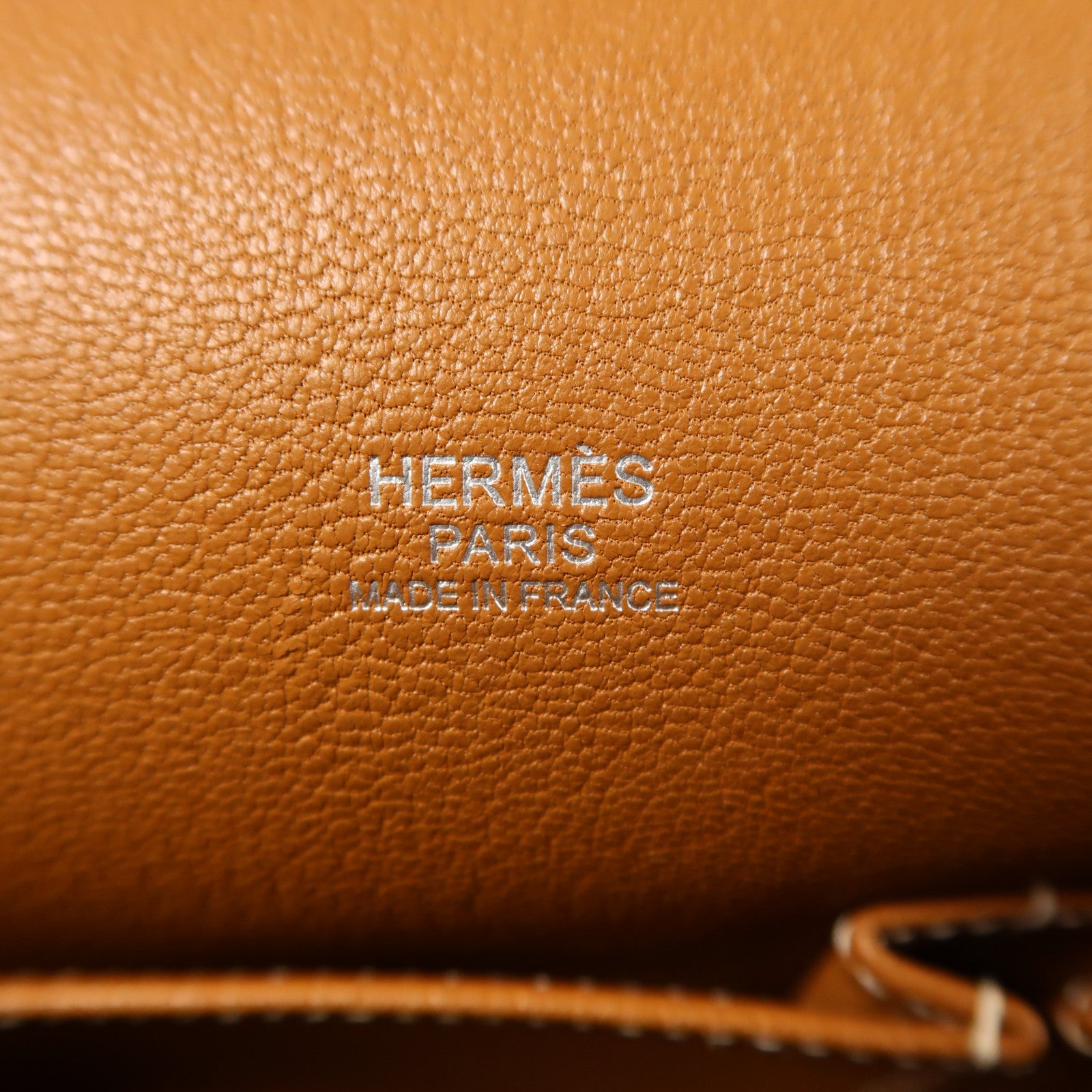HERMES Clemence皮革Jypsiere 31銀扣肩背袋37 Gold