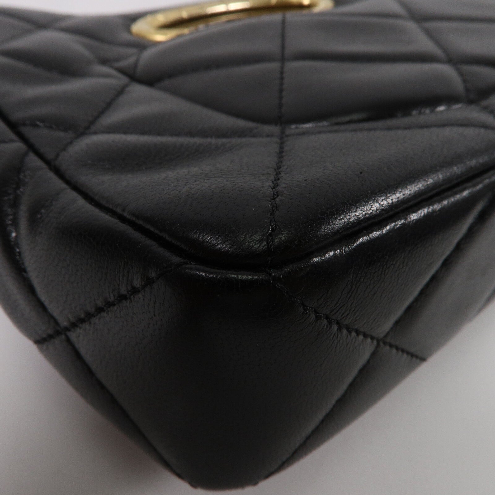 CHANEL 羊皮皮革Cutout Handle Evening Clutch鏈帶手挽肩背兩用袋