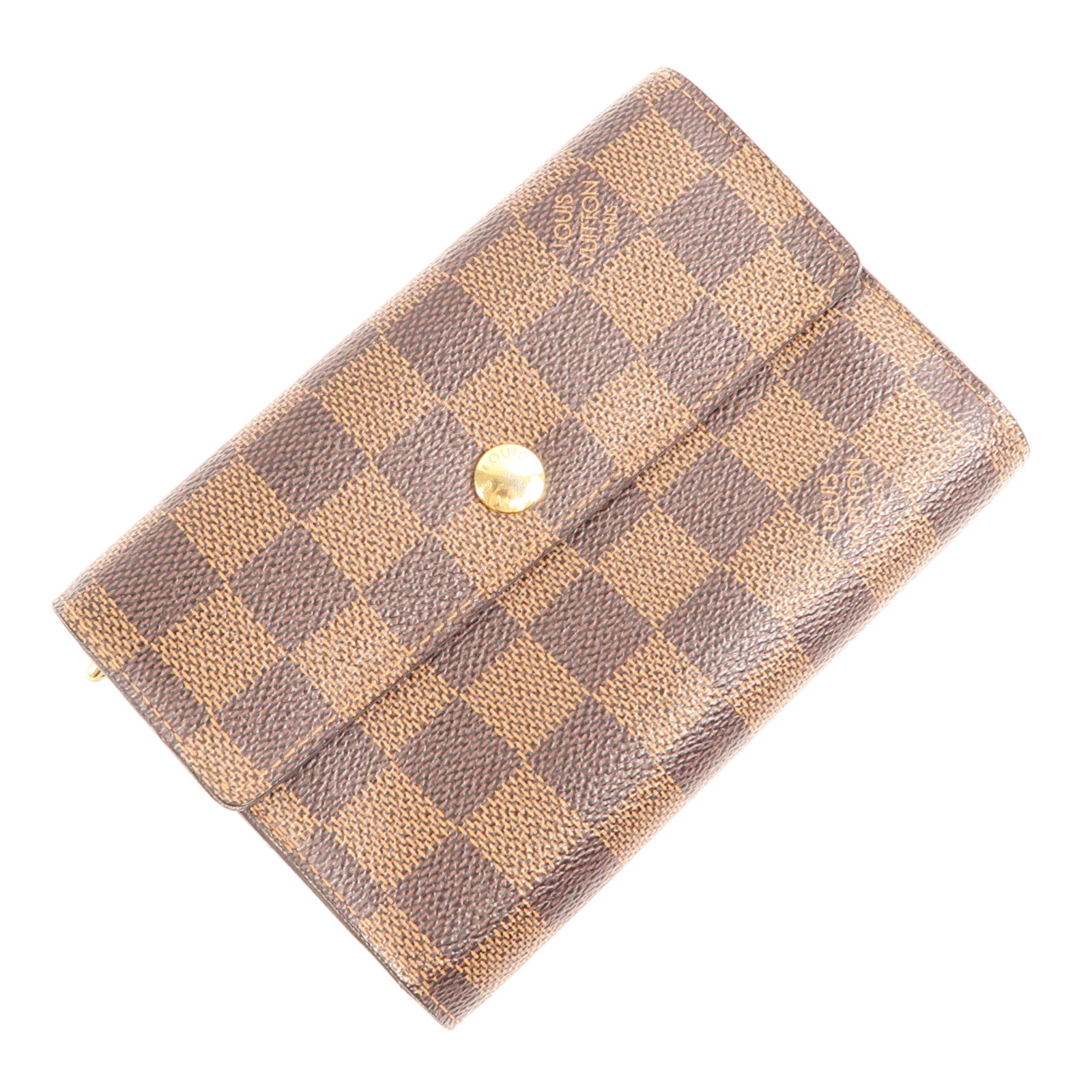LOUIS VUITTON Damier Alexandra Wallet金扣錢包