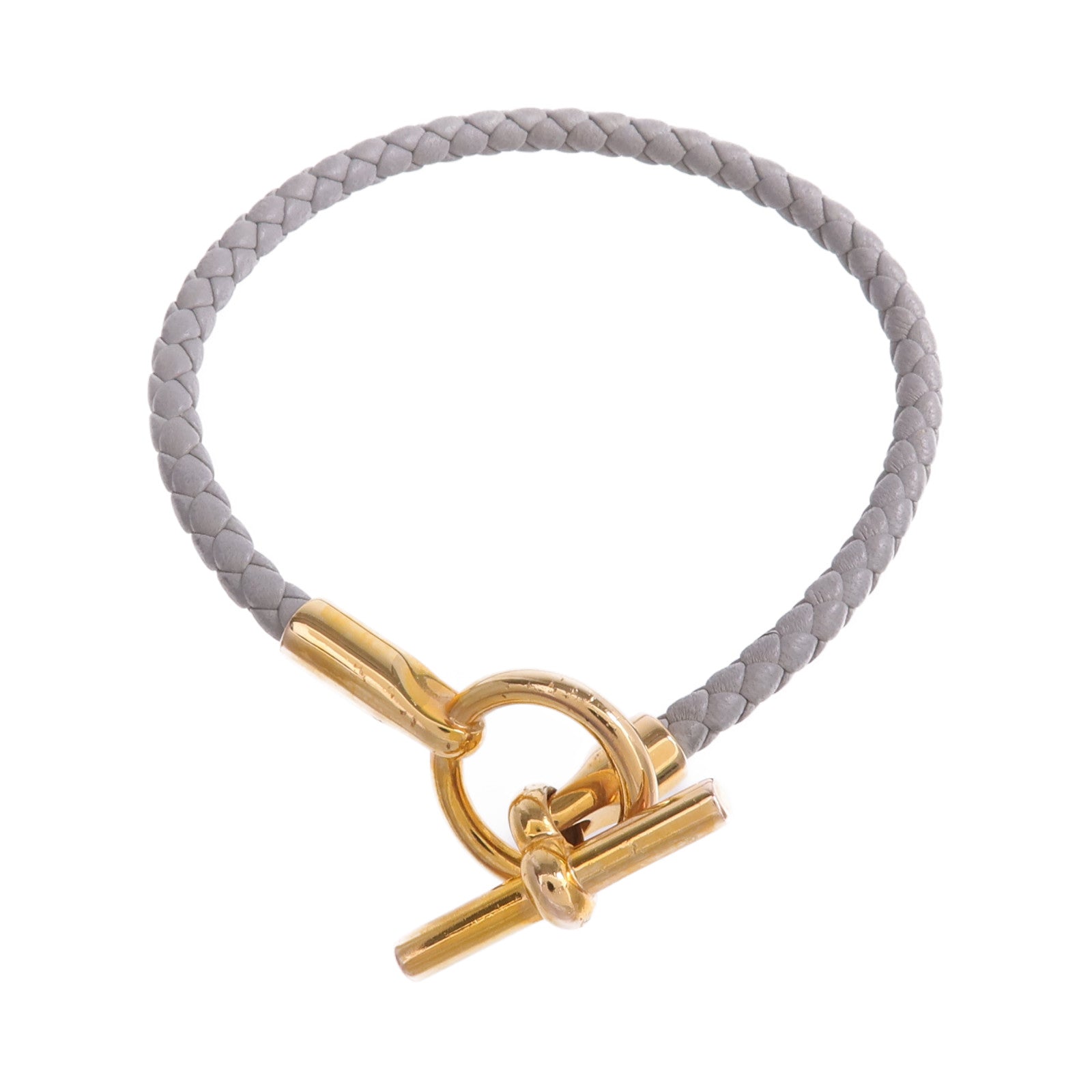 HERMES 【激減優惠】Swift皮革Glenan Bracelet金扣手帶Bleu Glacier