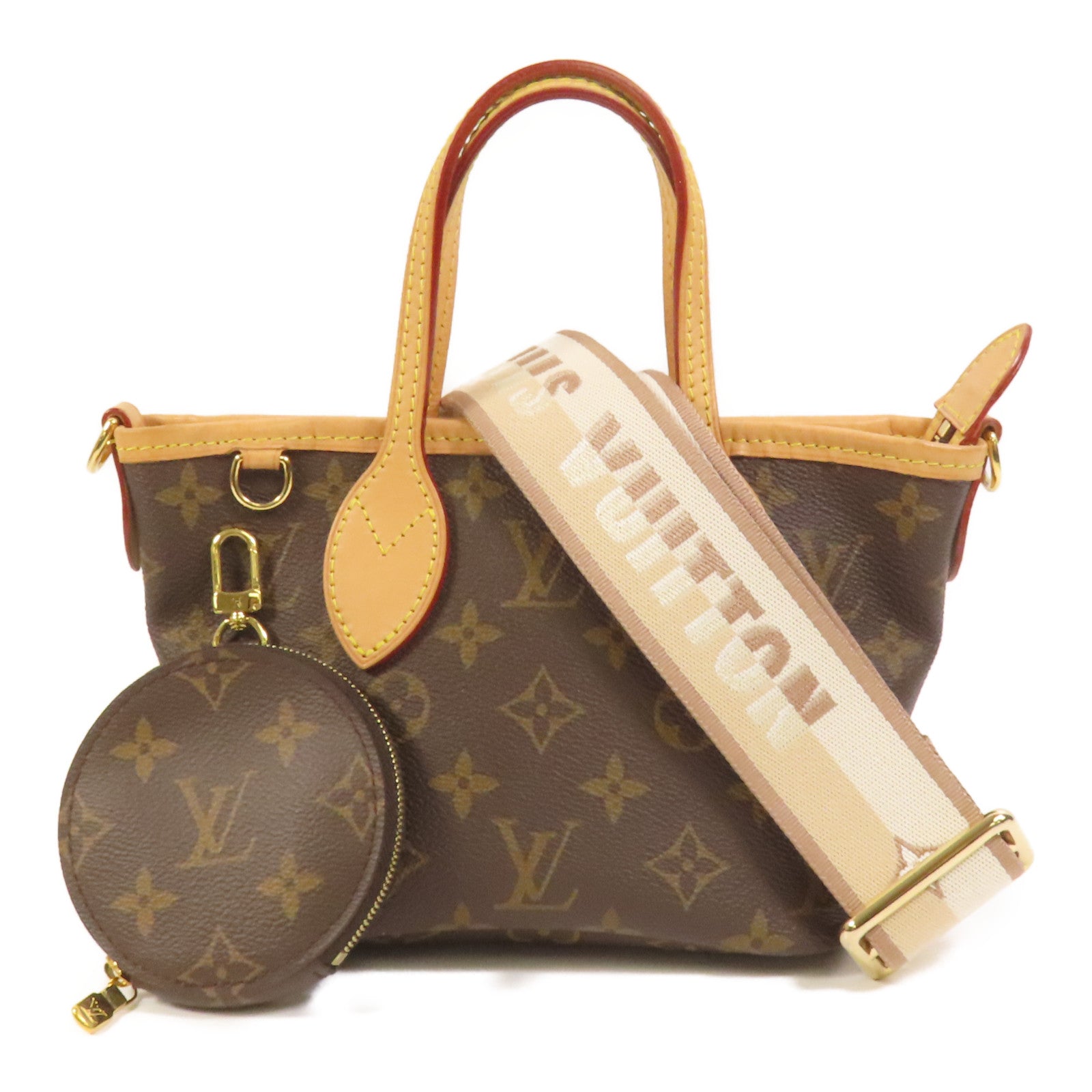 LOUIS VUITTON Monogram Neverfull BB金扣手挽肩背兩用袋