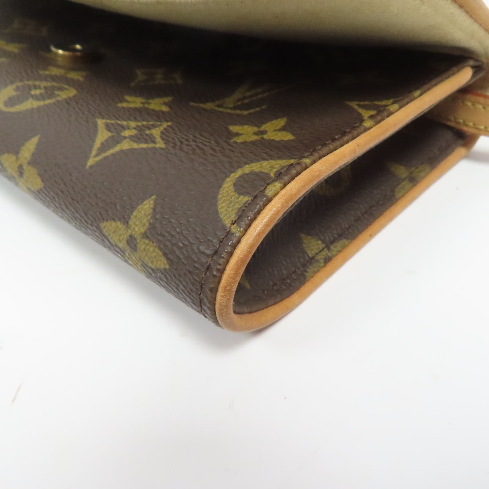 LOUIS VUITTON 【激減優惠】Monogram Pochette Twin GM金扣肩背袋啡色