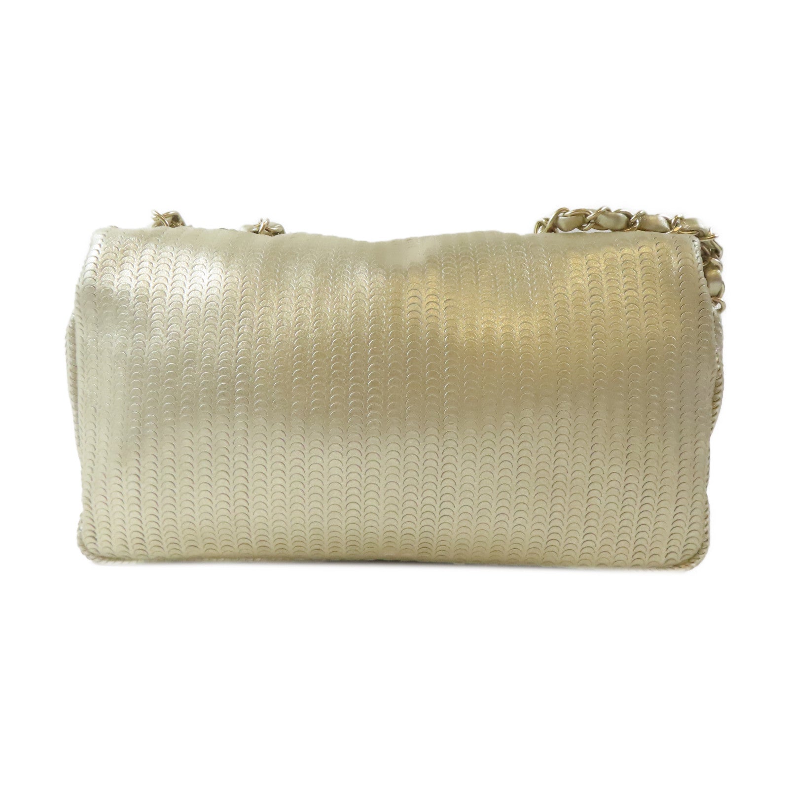 CHANEL 【激減優惠】羊皮皮革Chain Shoulder Bag金扣鏈帶肩背袋金色