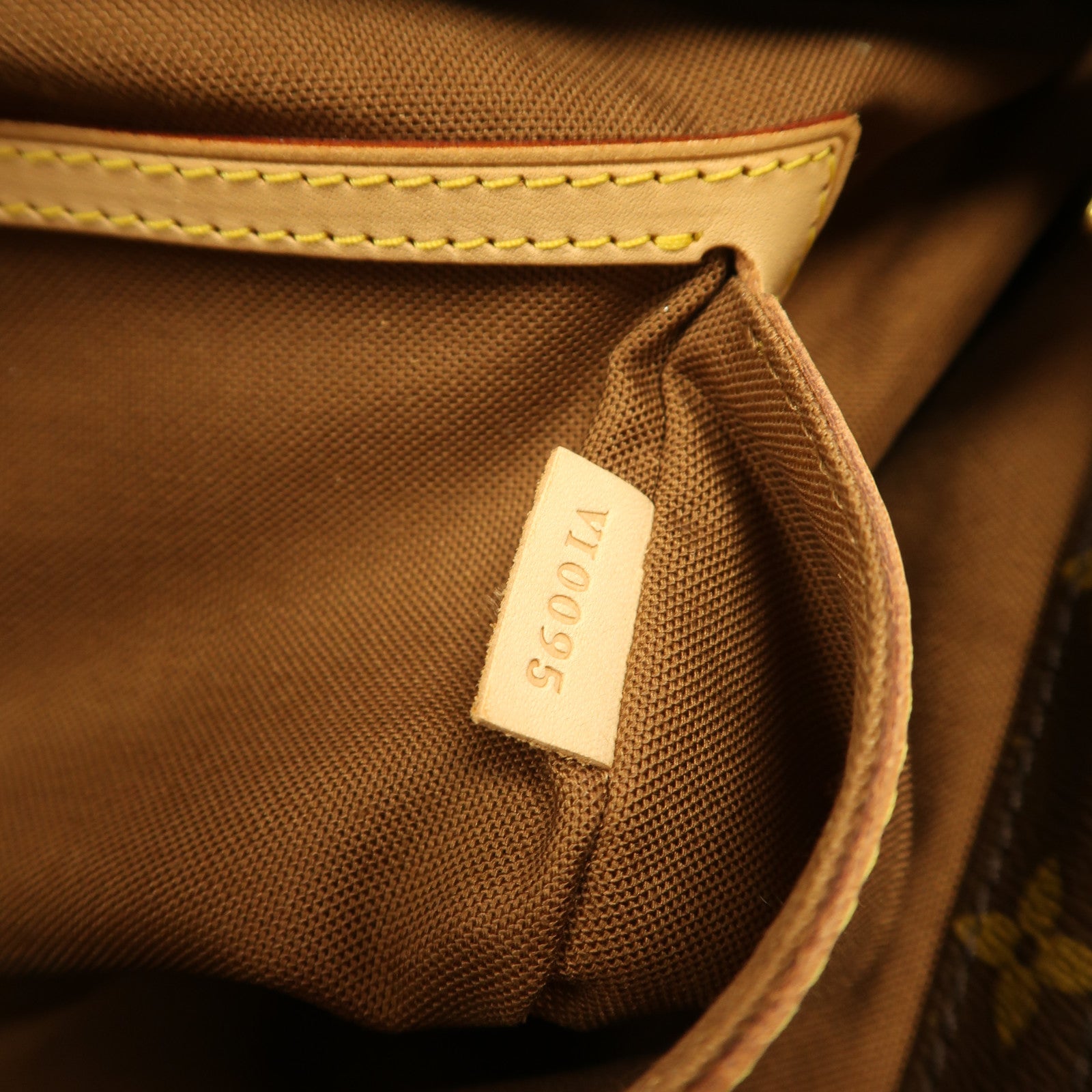 LOUIS VUITTON Monogram Cabas Mezzo金扣肩背袋棕色