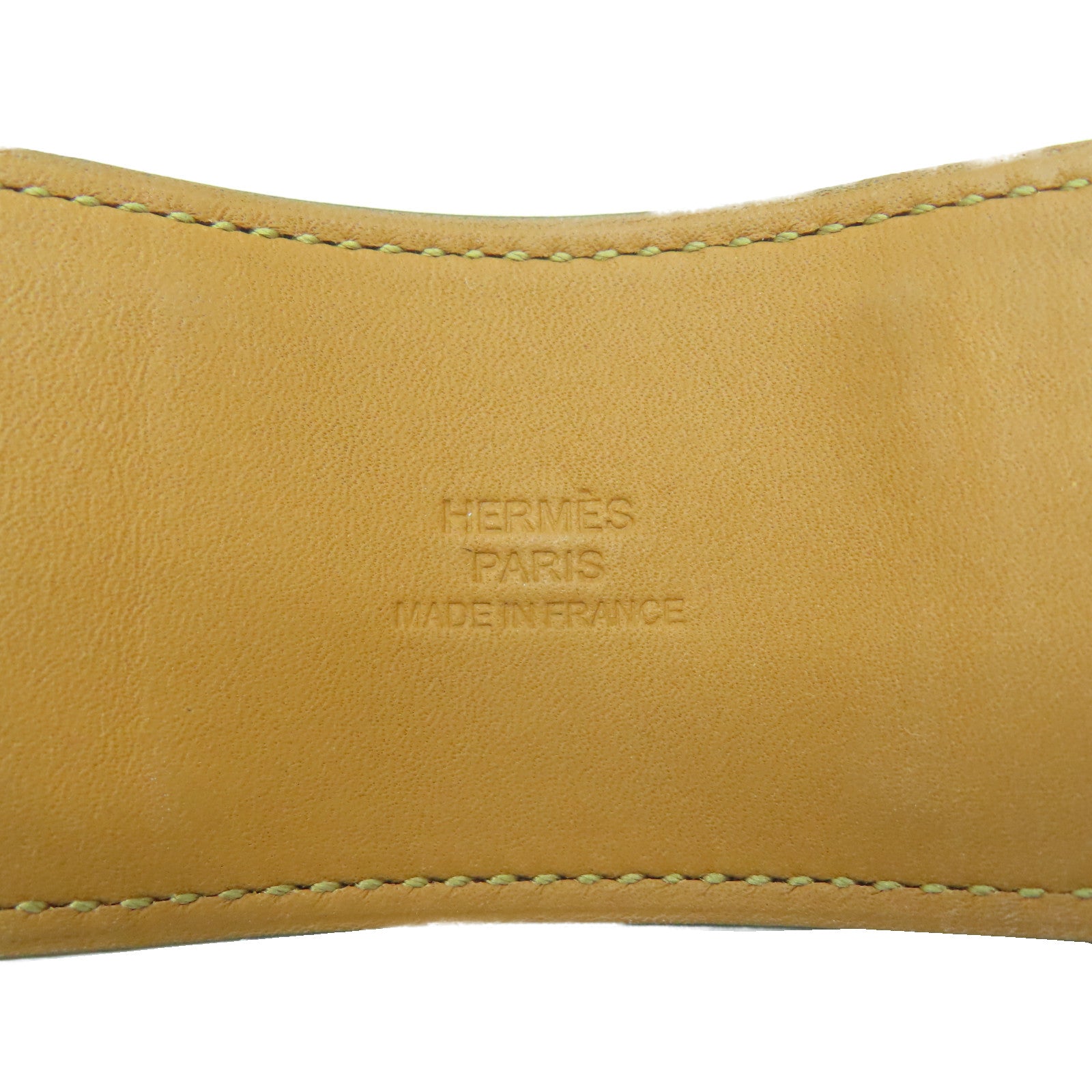 HERMES 【激減優惠】Veau Swift皮革CDC Bangle手鐲金色/深藍色#16cm