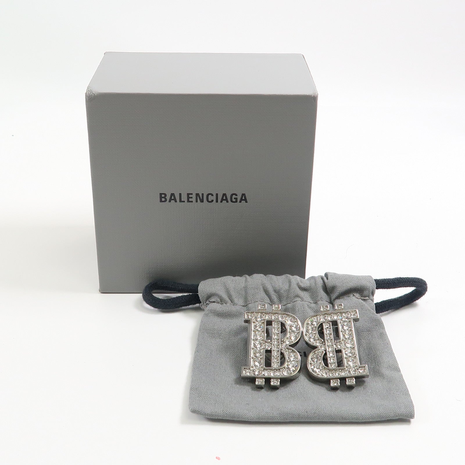 BALENCIAGA 【激減優惠】金屬B-Coin Earrings耳環銀色