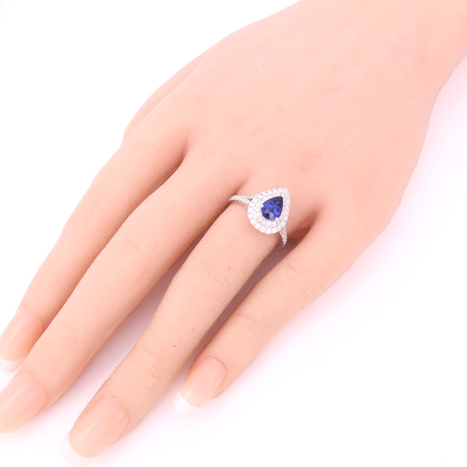 JEWELRY 【激減優惠】18K白金/藍寶石Sapphire Ring戒指US#5.75
