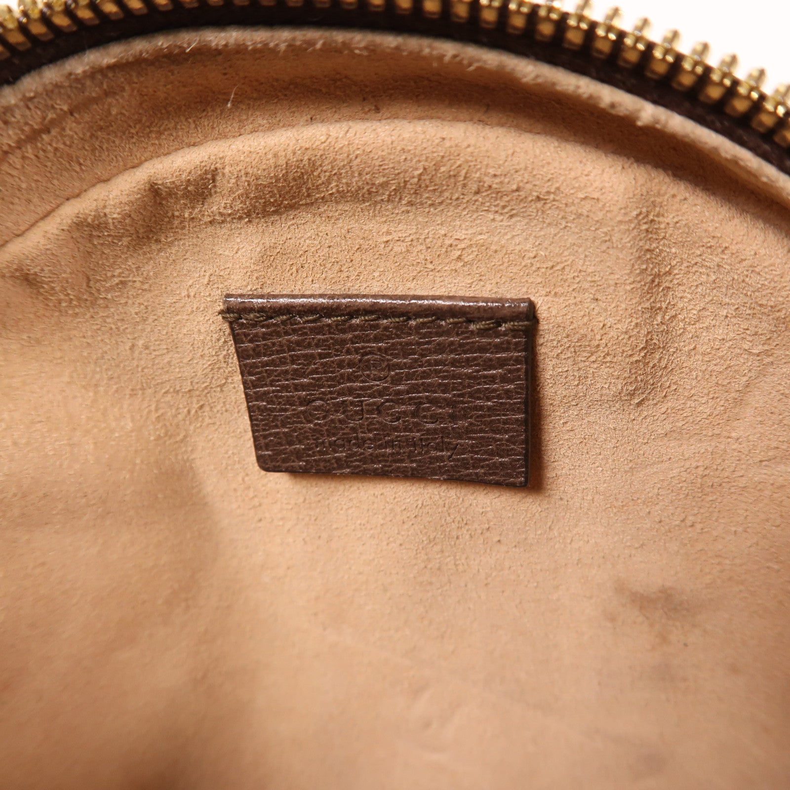 GUCCI 塗層帆布Ophidia GG Shoulder Bag金扣鏈帶肩背袋棕色