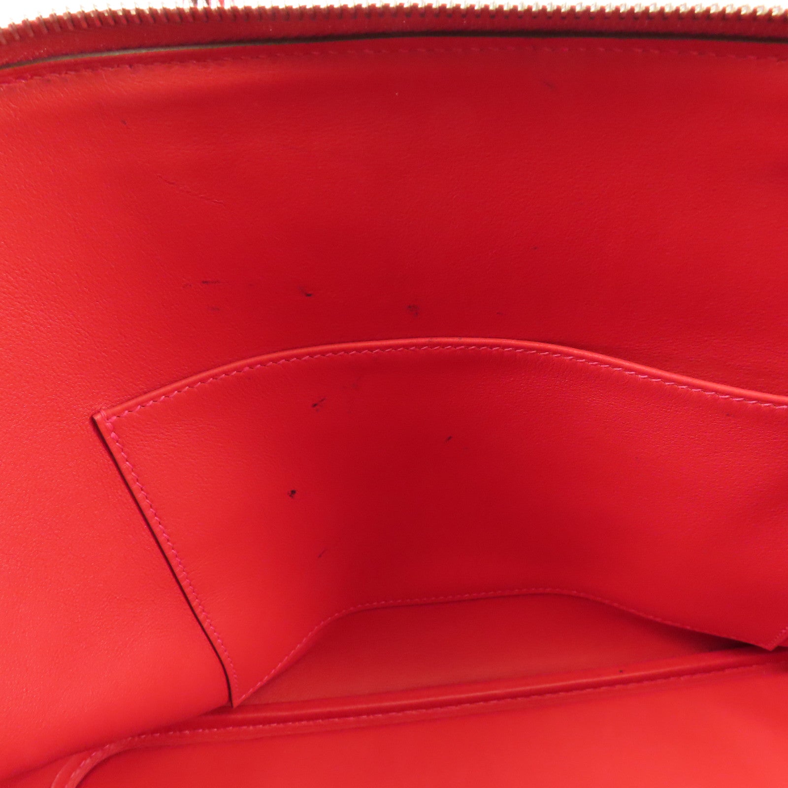 HERMES Epsom皮革Bolide1923 30銀扣手挽肩背兩用袋Rouge Tomate