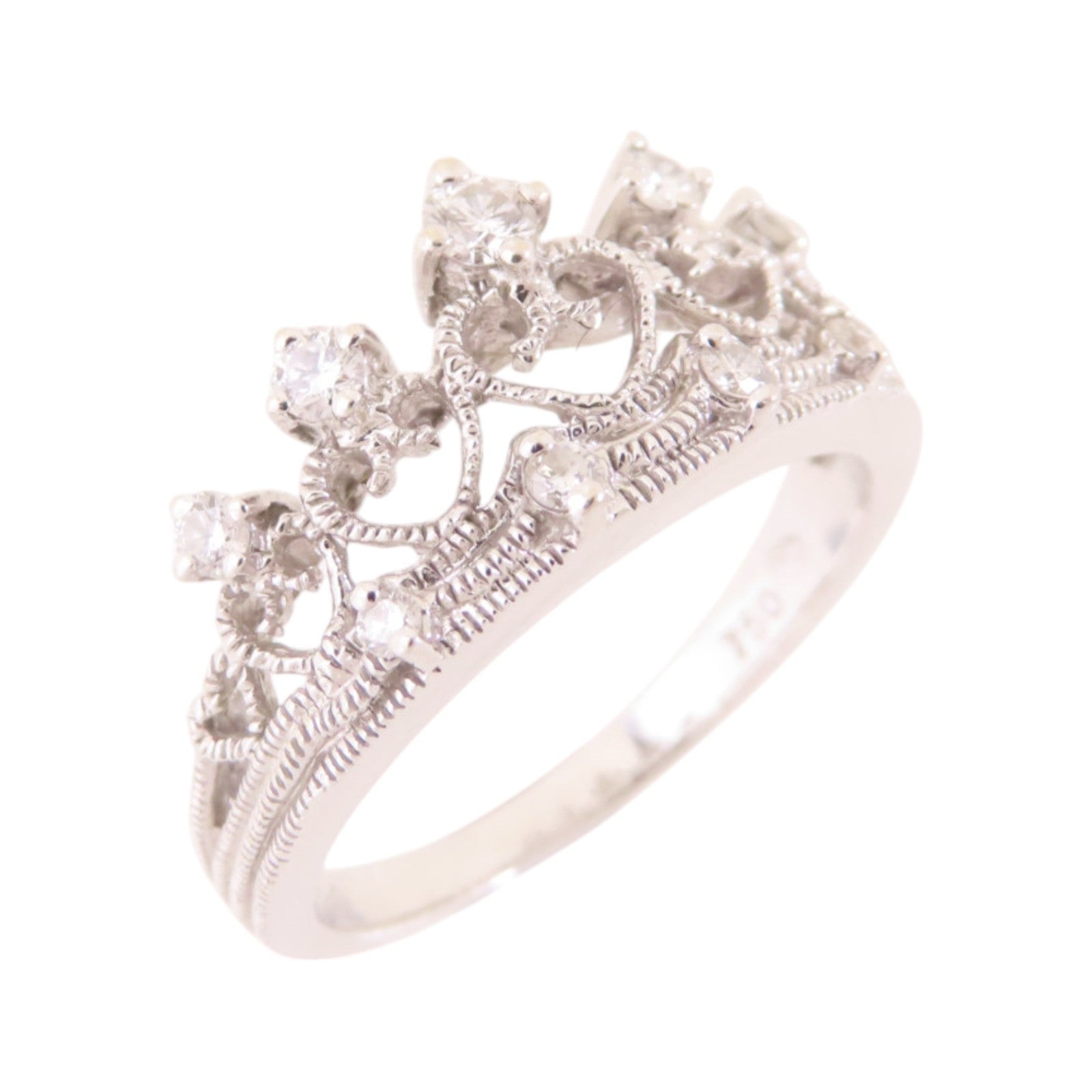 JEWELRY 【激減優惠】18K白金/鑽石Diamond Ring戒指US#4.5