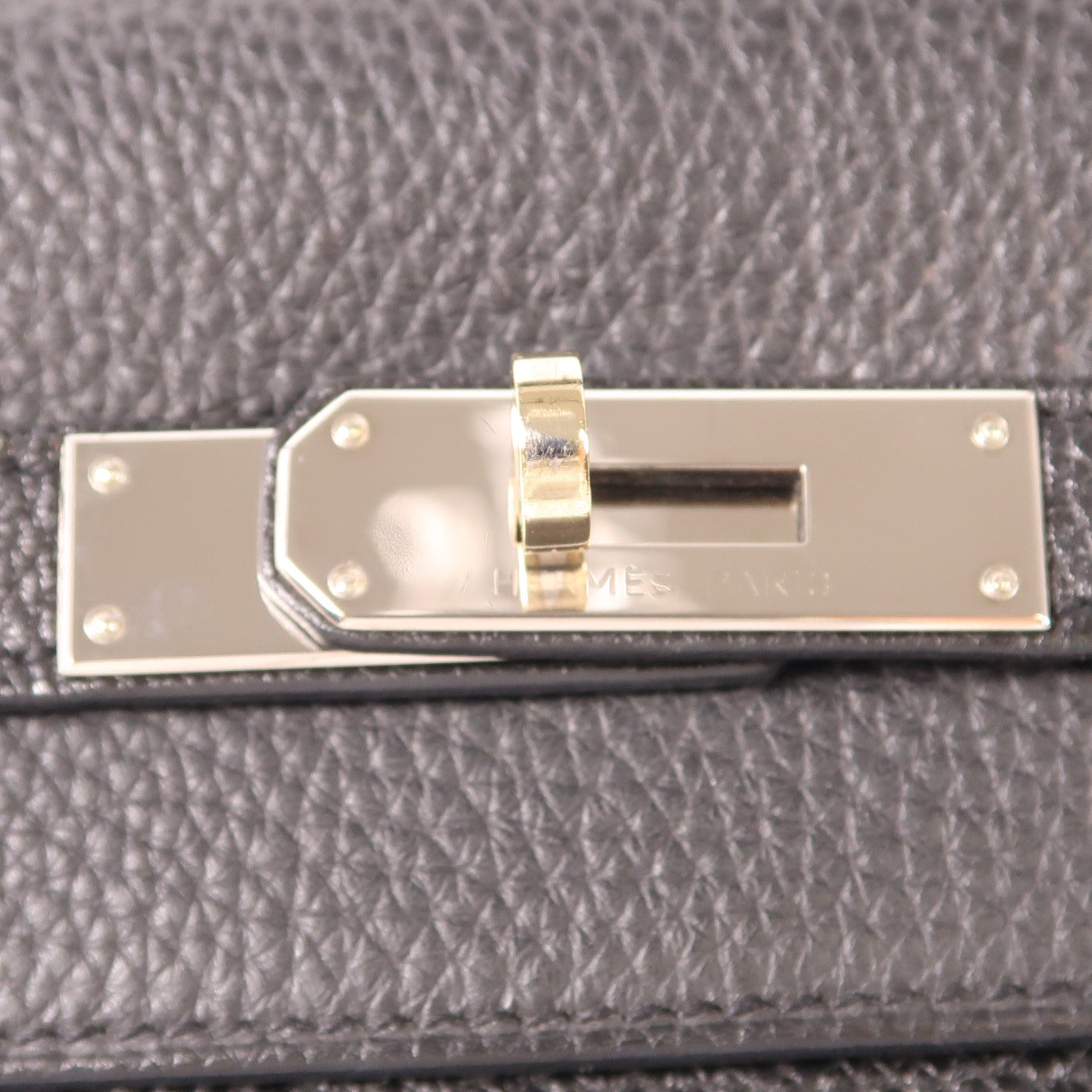 HERMES Togo皮革Kelly 32銀扣手挽肩背兩用袋Noir