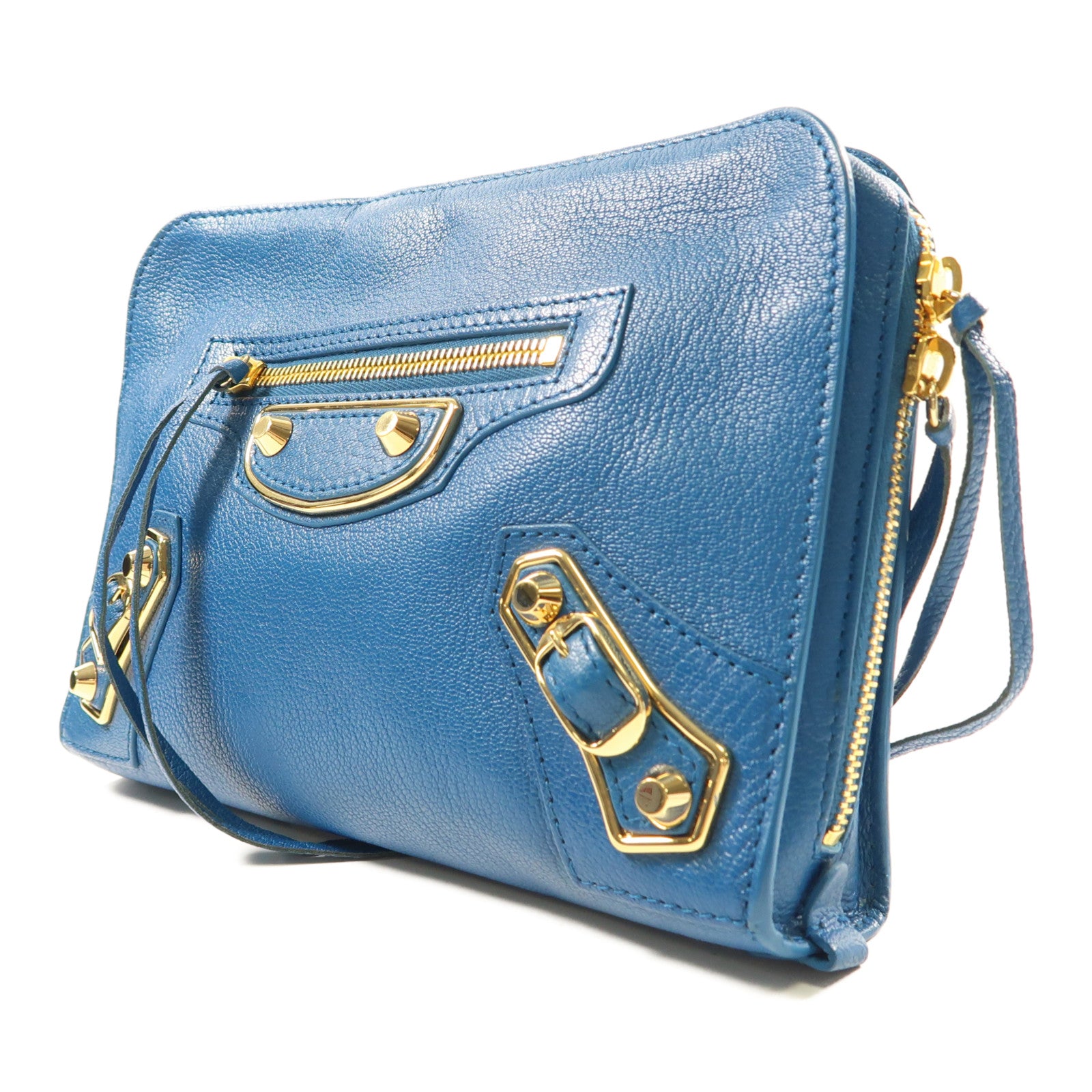 BALENCIAGA 牛皮皮革Shoulder Bag金扣肩背袋