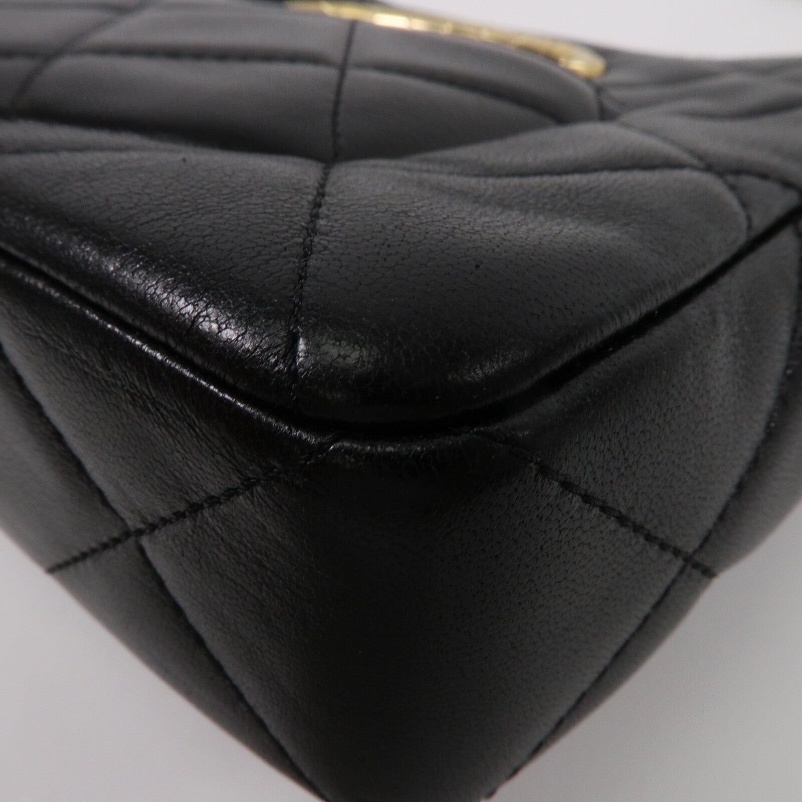CHANEL 羊皮皮革Cutout Handle Evening Clutch鏈帶手挽肩背兩用袋