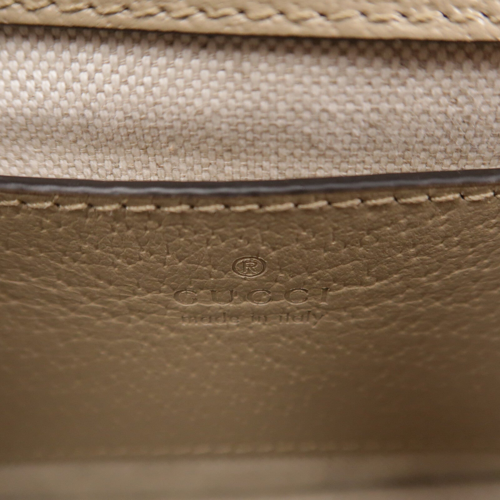GUCCI 塗層帆布Ophidia GG Mini鏈帶手挽肩背兩用袋