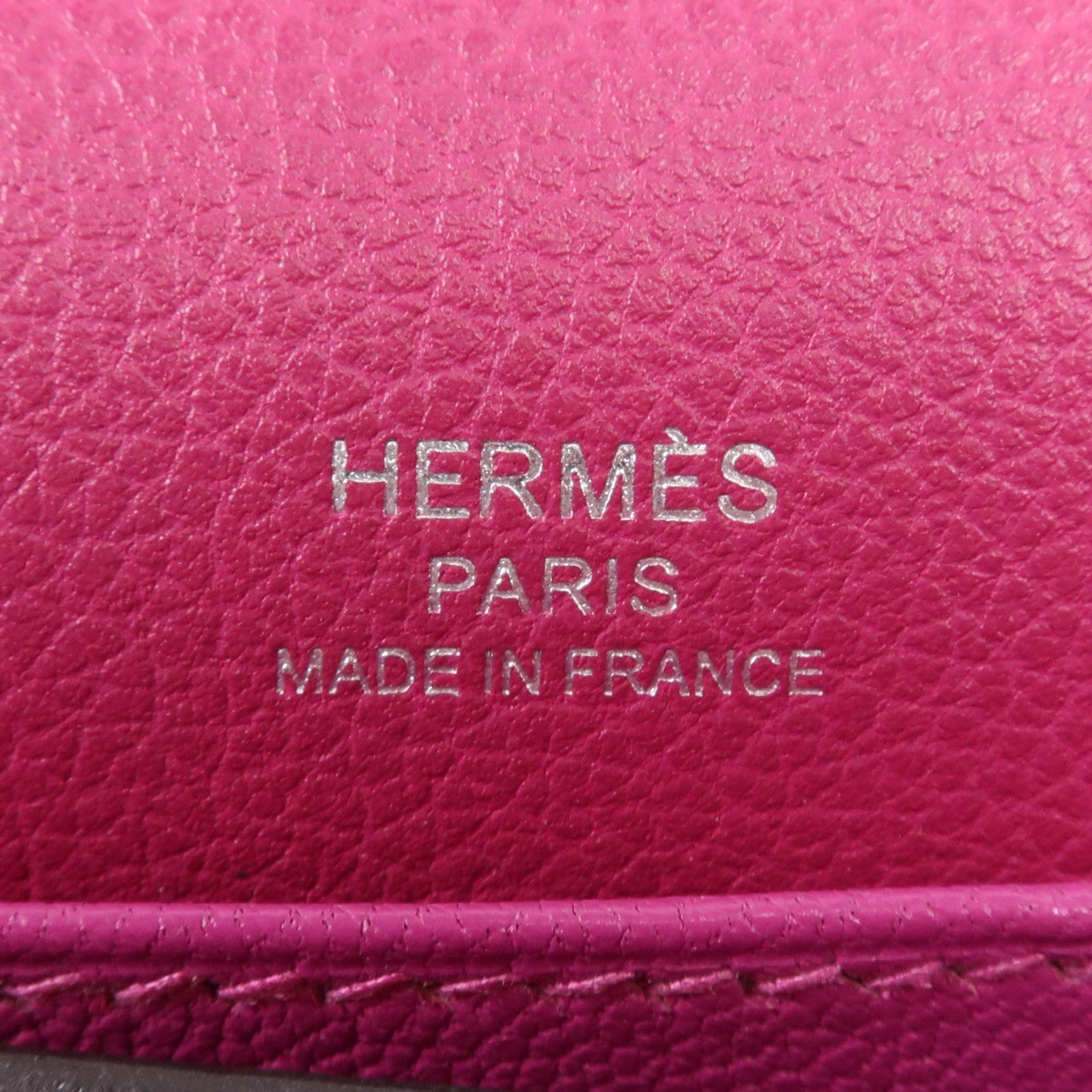 HERMES Evercolor皮革Roulis Mini銀扣肩背袋Rose Purple