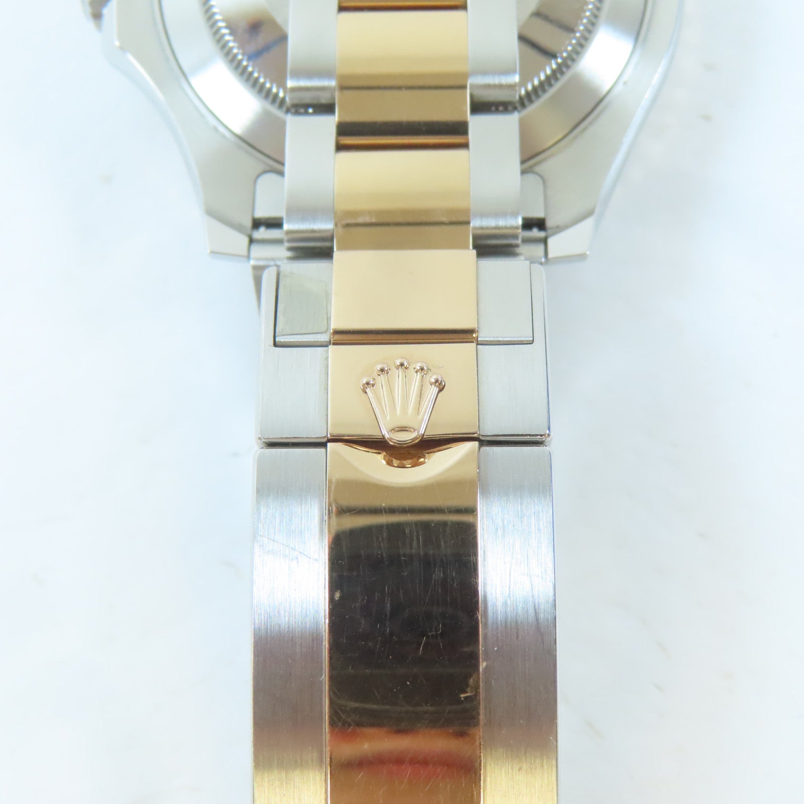ROLEX Yacht Master18K黃金/不鏽鋼手錶自動機芯銅色#19.25cm