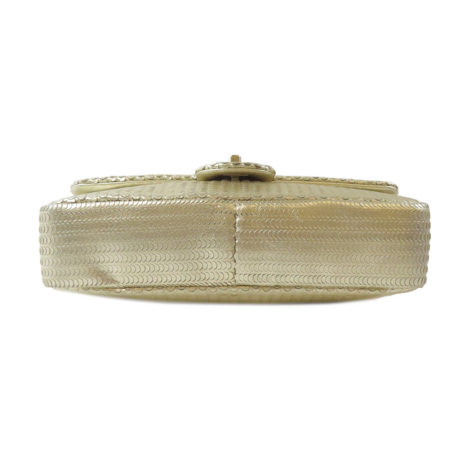 CHANEL 【激減優惠】羊皮皮革Chain Shoulder Bag金扣鏈帶肩背袋金色