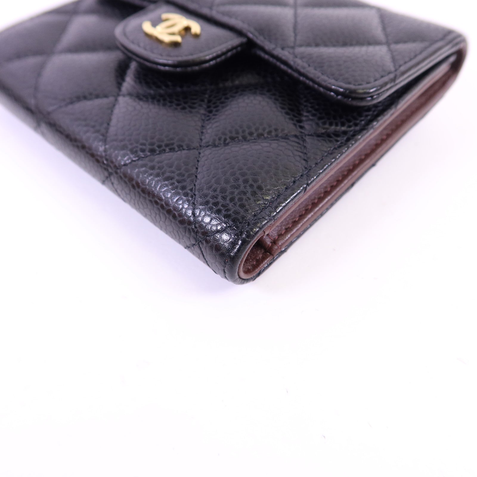 CHANEL 牛皮皮革Wallet金扣錢包