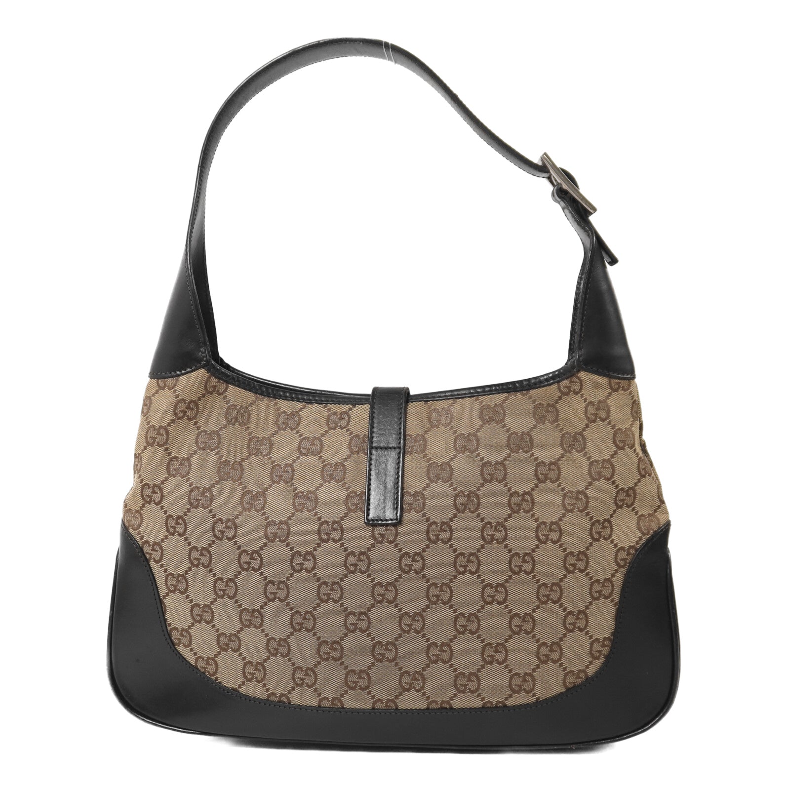 GUCCI 帆布Jackie Hobo銀扣肩背袋