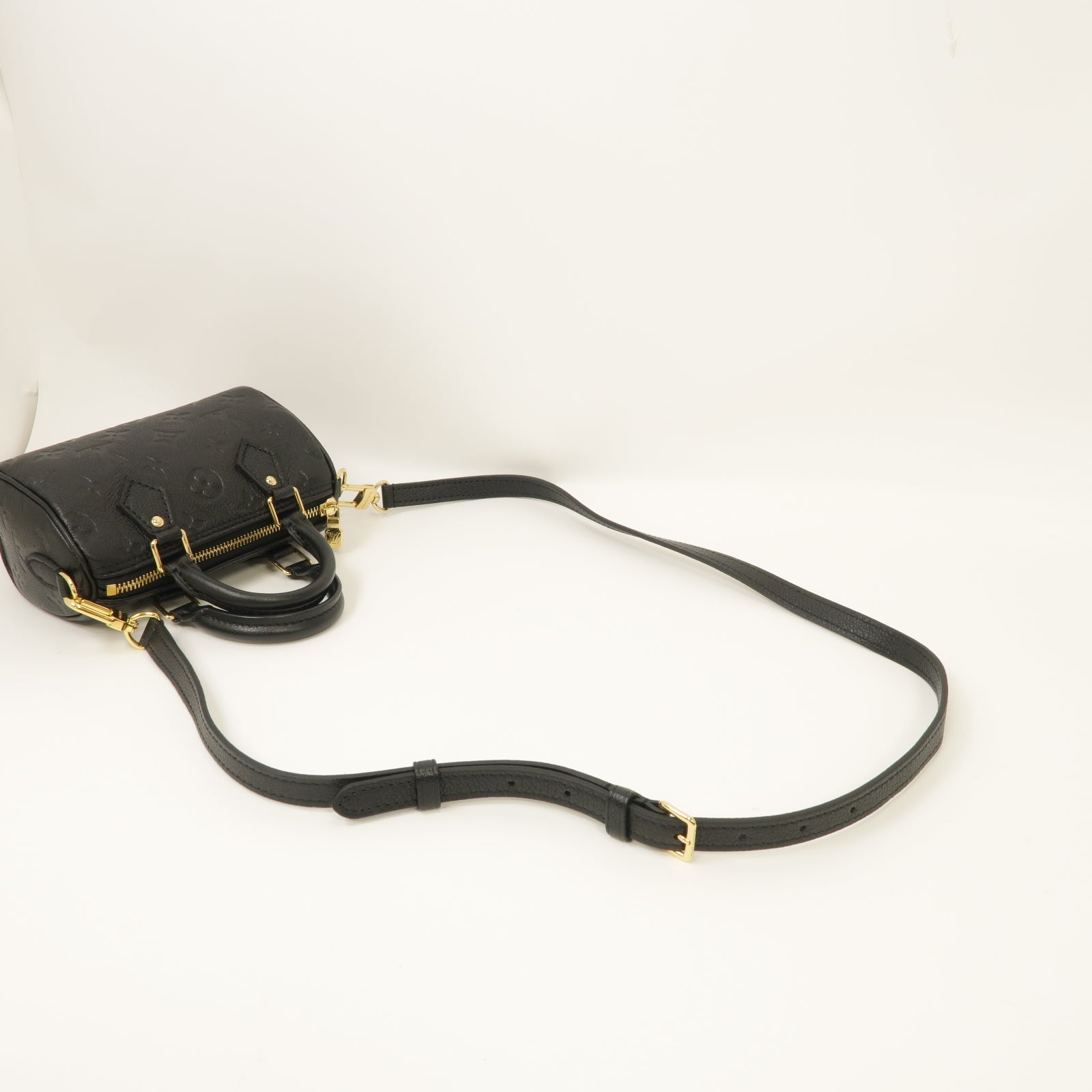 LOUIS VUITTON Monogram Empreinte Nono Speedy 2 Way Shoulder Bag金扣手挽肩背兩用袋黑色