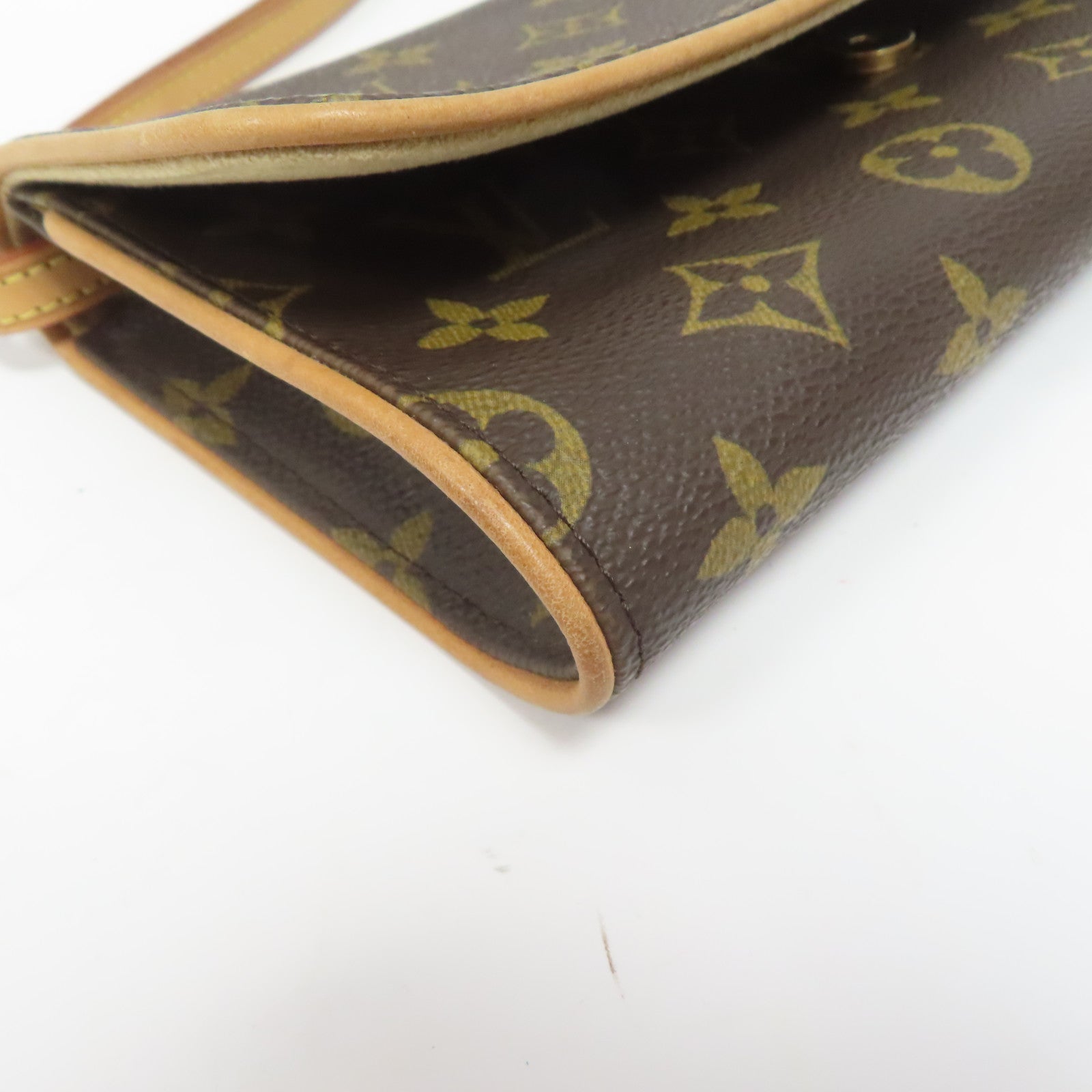 LOUIS VUITTON 【激減優惠】Monogram Pochette Twin GM金扣肩背袋啡色