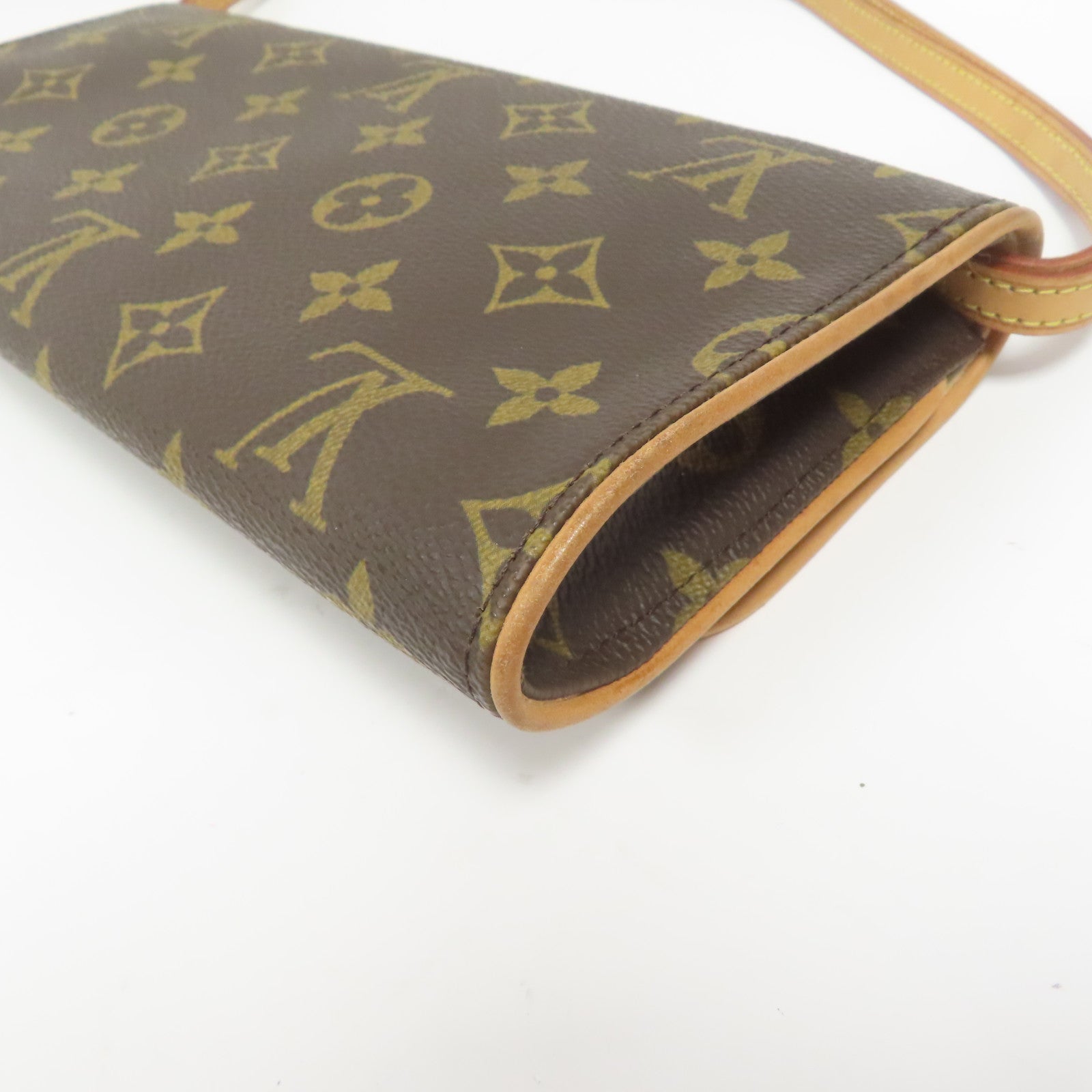 LOUIS VUITTON 【激減優惠】Monogram Pochette Twin GM金扣肩背袋啡色
