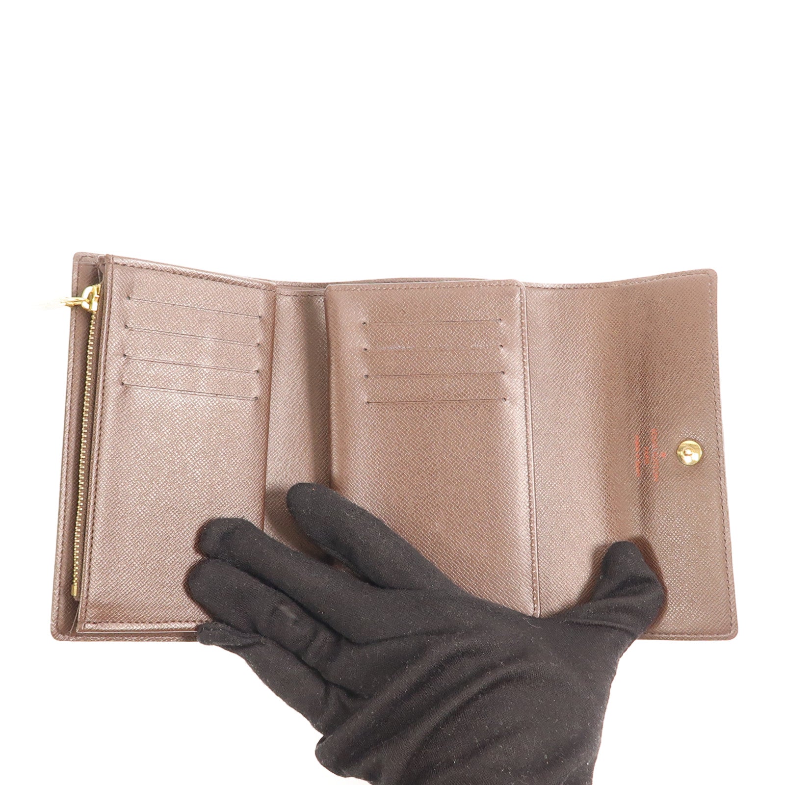 LOUIS VUITTON Damier Alexandra Wallet金扣錢包