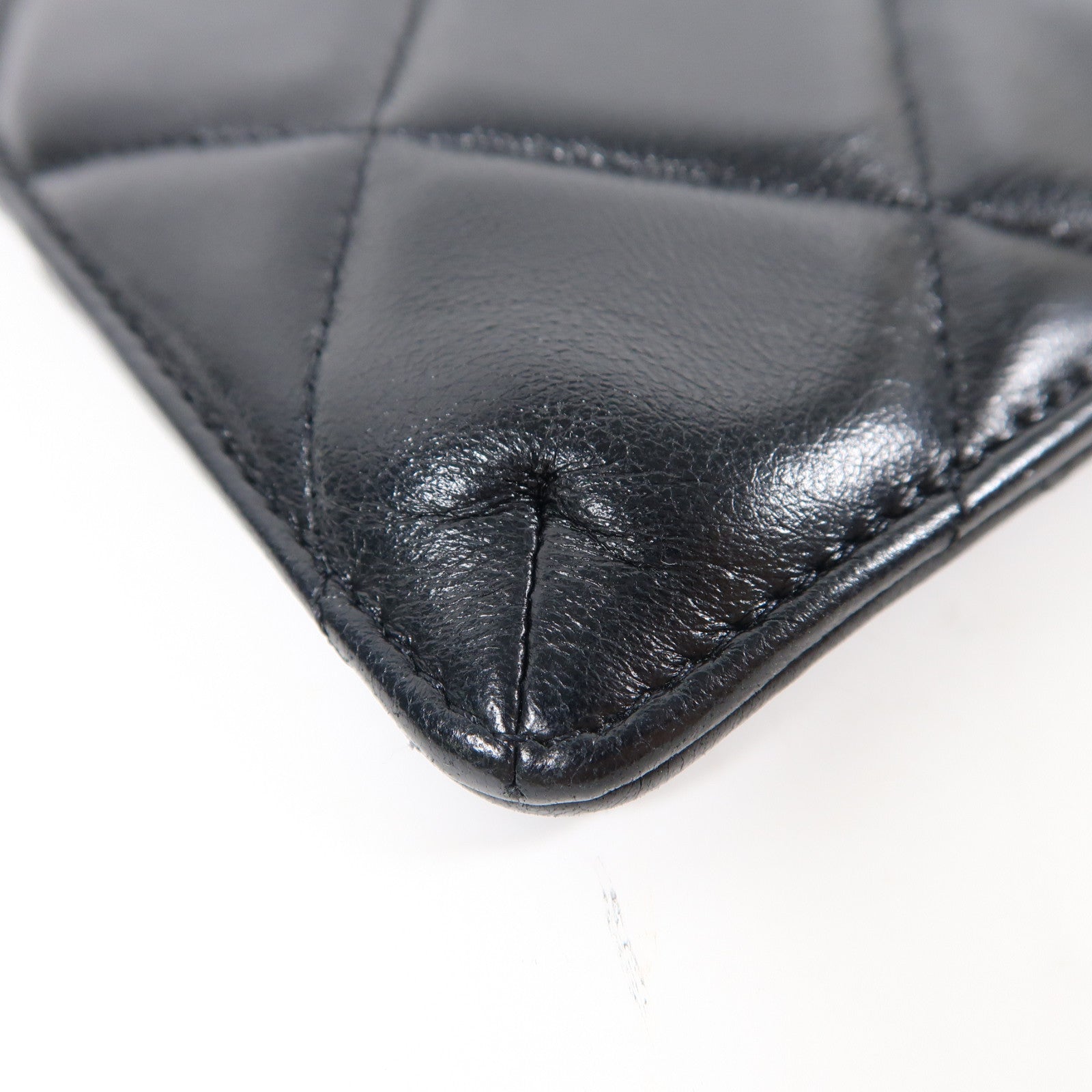 CHANEL 菱格牛皮皮革Chanel 19 Long Wallet銀扣長錢包黑色