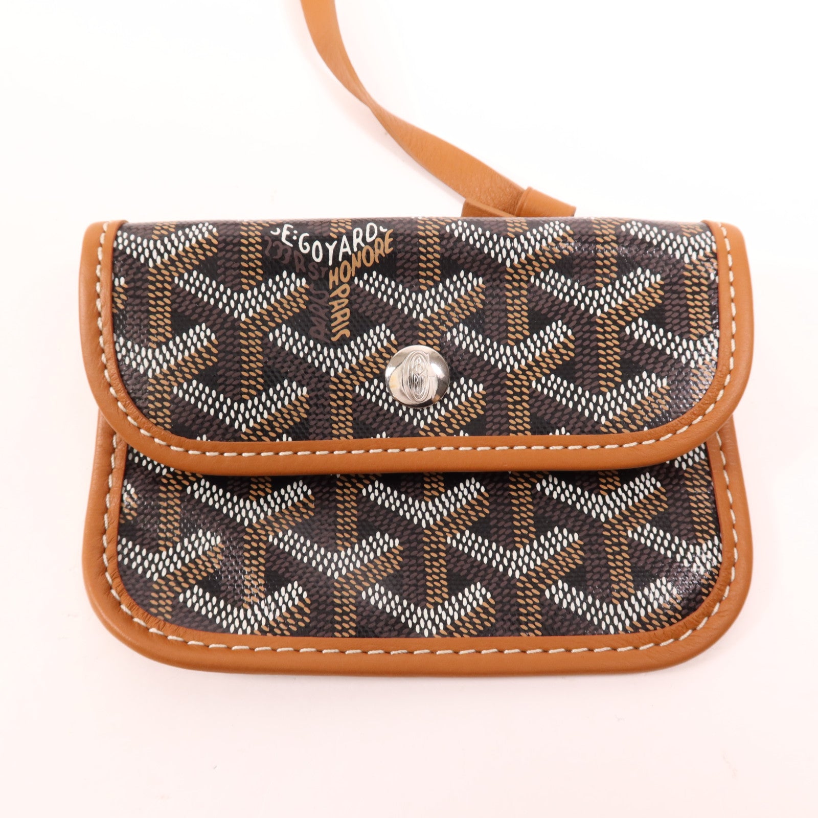 GOYARD 塗層帆布Anjou Mini Bag銀扣手挽袋