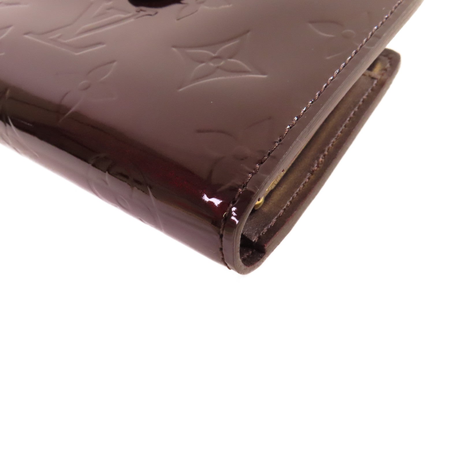LOUIS VUITTON Monogram Vernis Portefeuille Viennois Bi-fold Wallet金扣短錢包紫色