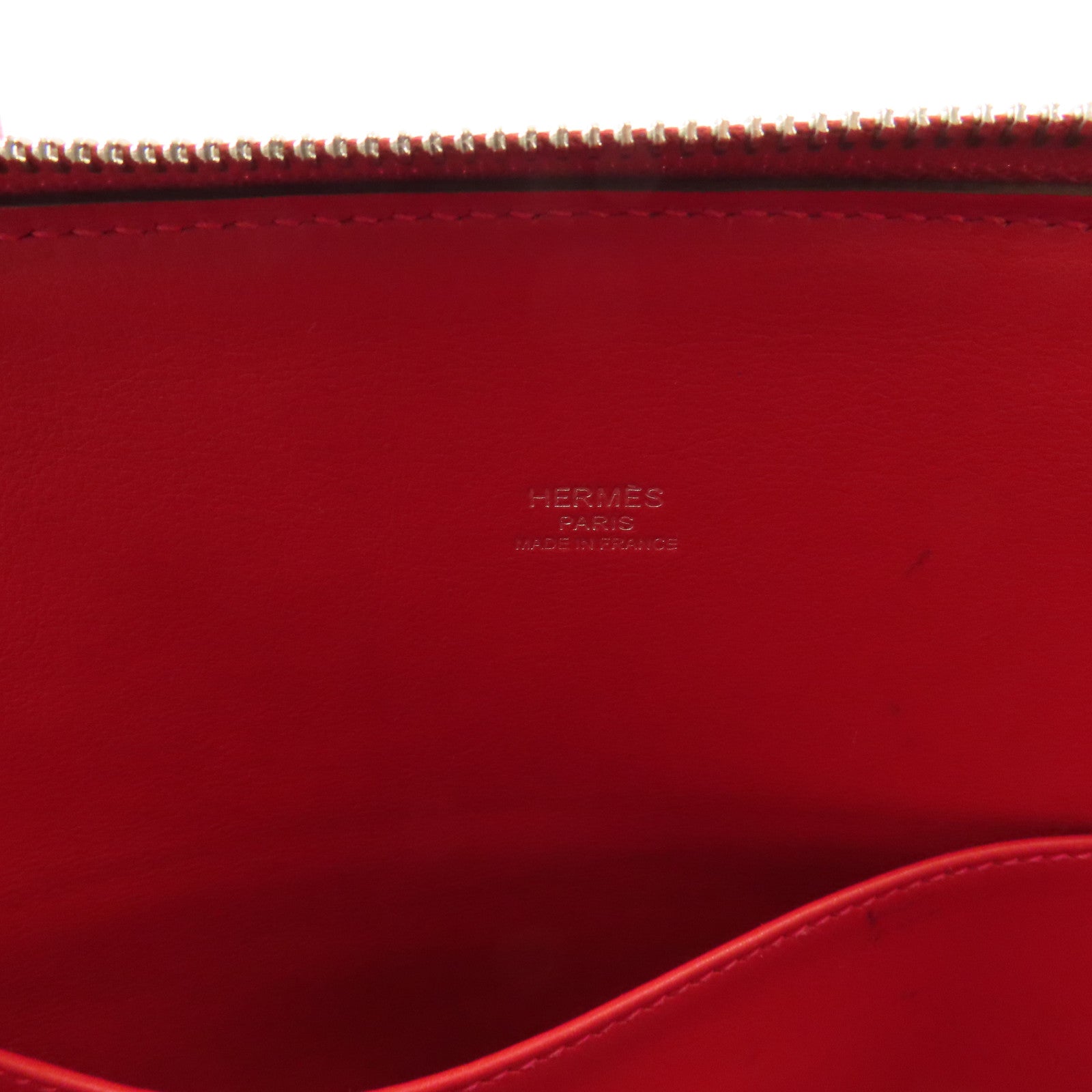 HERMES Epsom皮革Bolide1923 30銀扣手挽肩背兩用袋Rouge Tomate