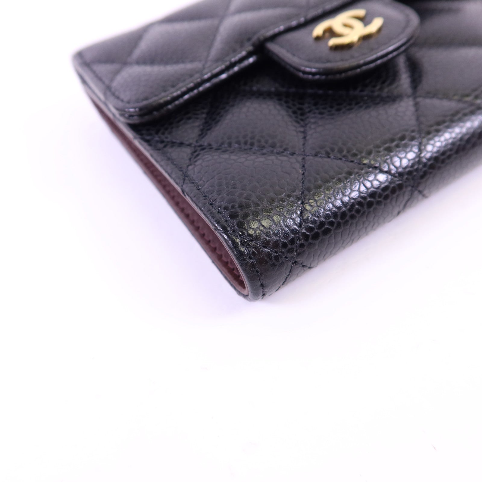 CHANEL 牛皮皮革Wallet金扣錢包