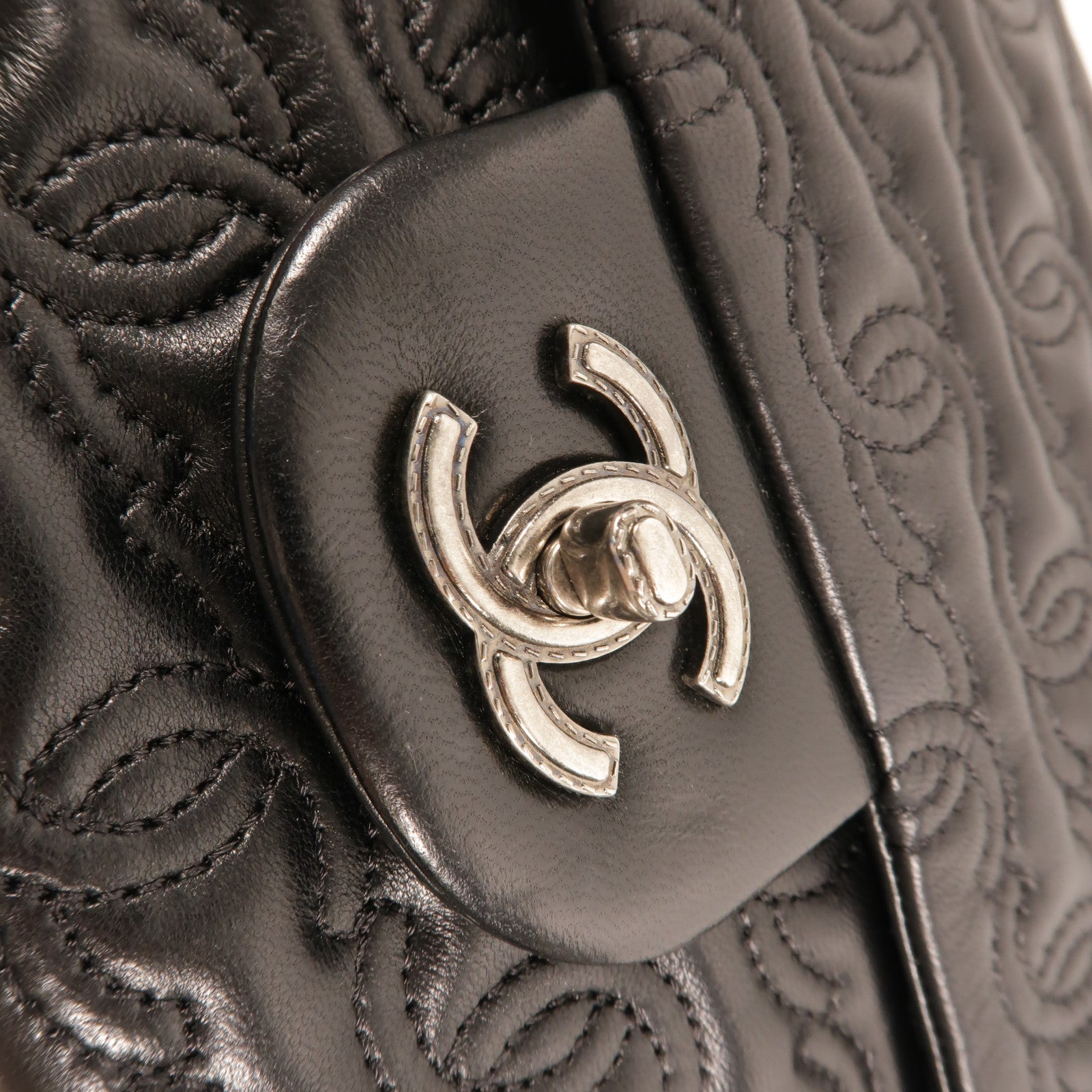 CHANEL 羊皮皮革CC Stitch Flap Bag肩背袋