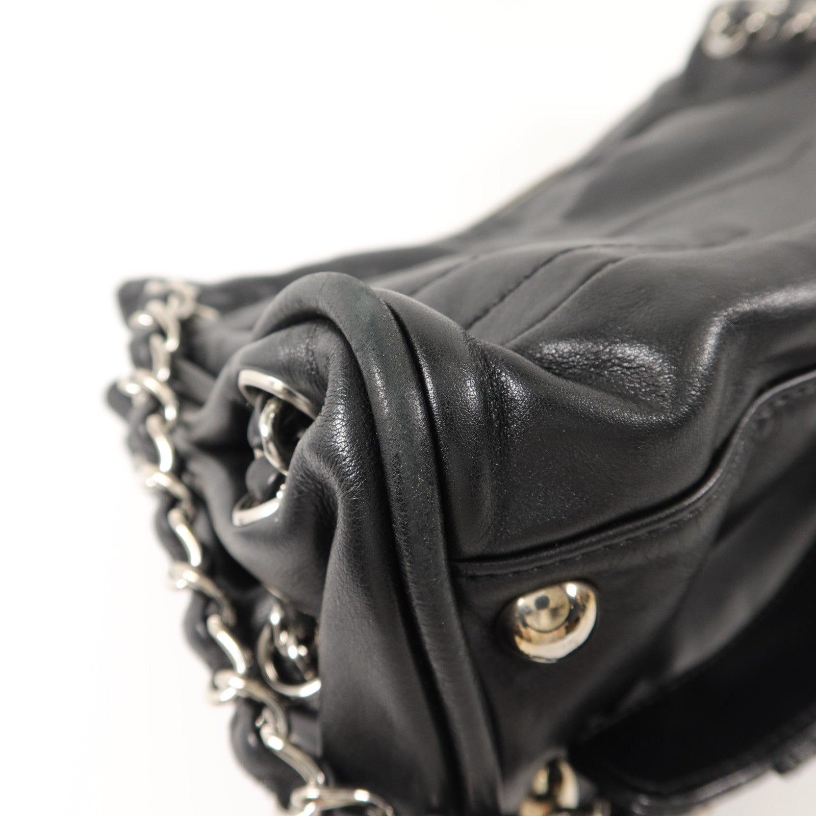 CHANEL 羊皮皮革Chain Shoulder Bag鏈帶肩背袋