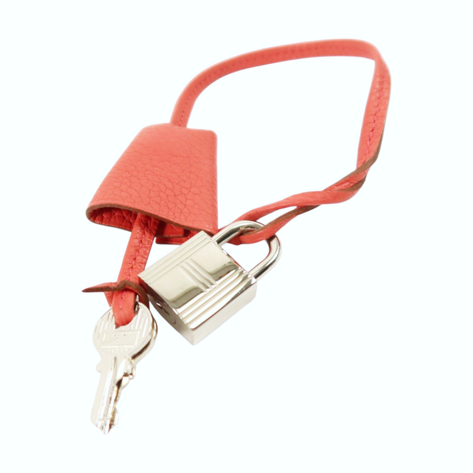 HERMES Clemence皮革Victoria 43銀扣手挽袋Rouge Casaque